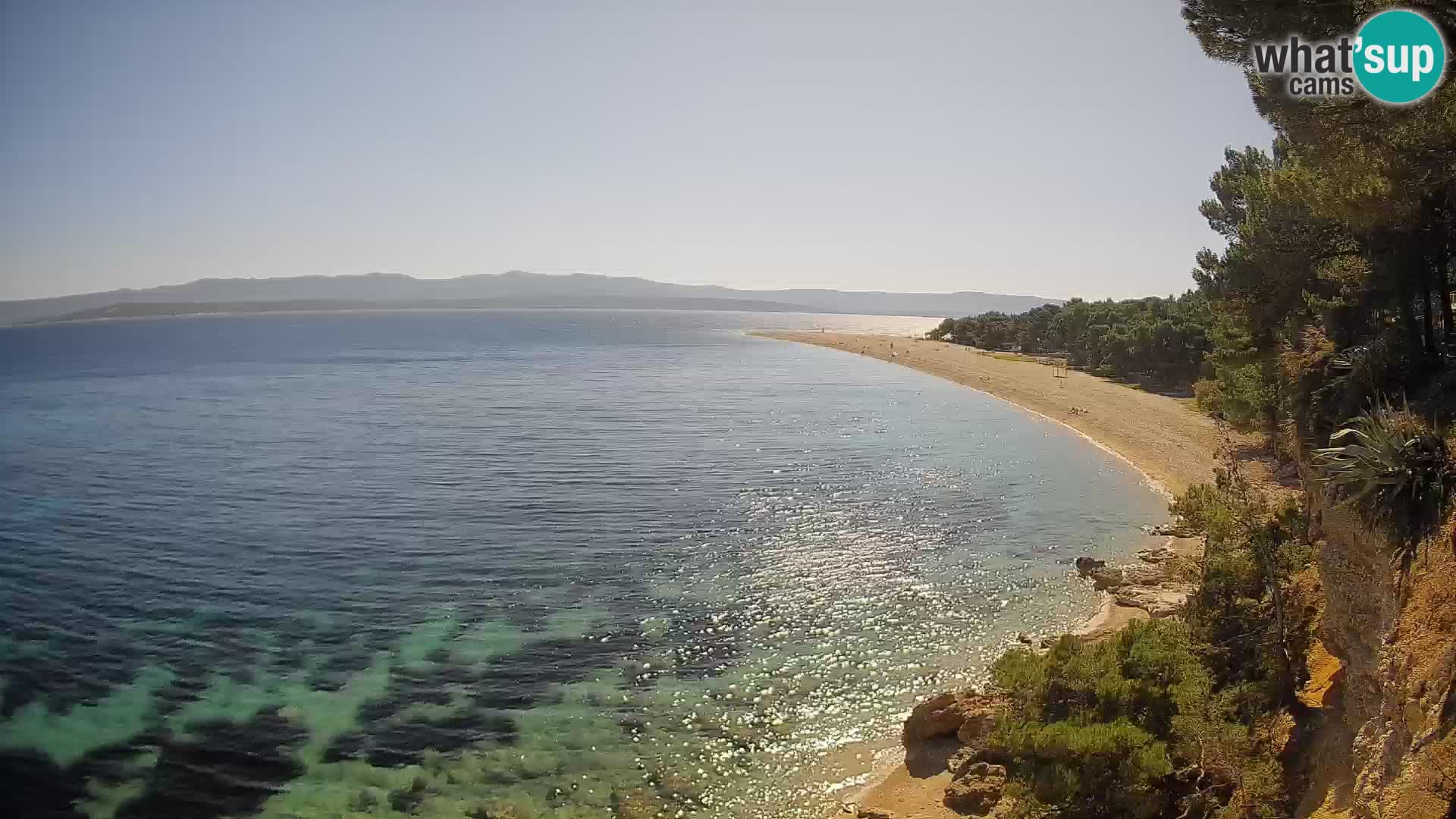 Spletna kamera Bol Zlatni Rat – Pogled v živo z otoka Brač