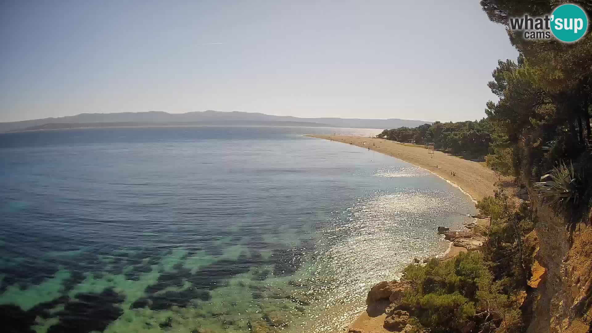 Webcam Bol Zlatni Rat – Vista en vivo desde la isla de Brač