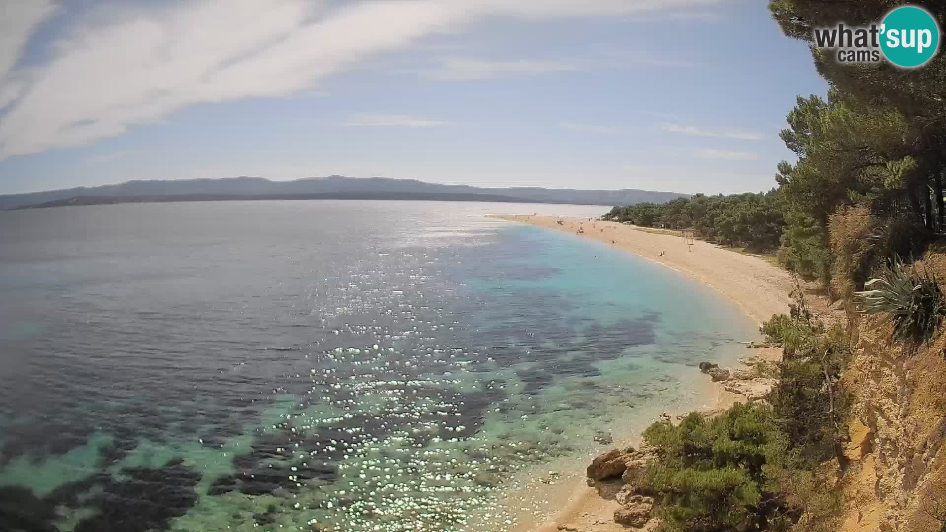 Spletna kamera Bol Zlatni Rat – Pogled v živo z otoka Brač
