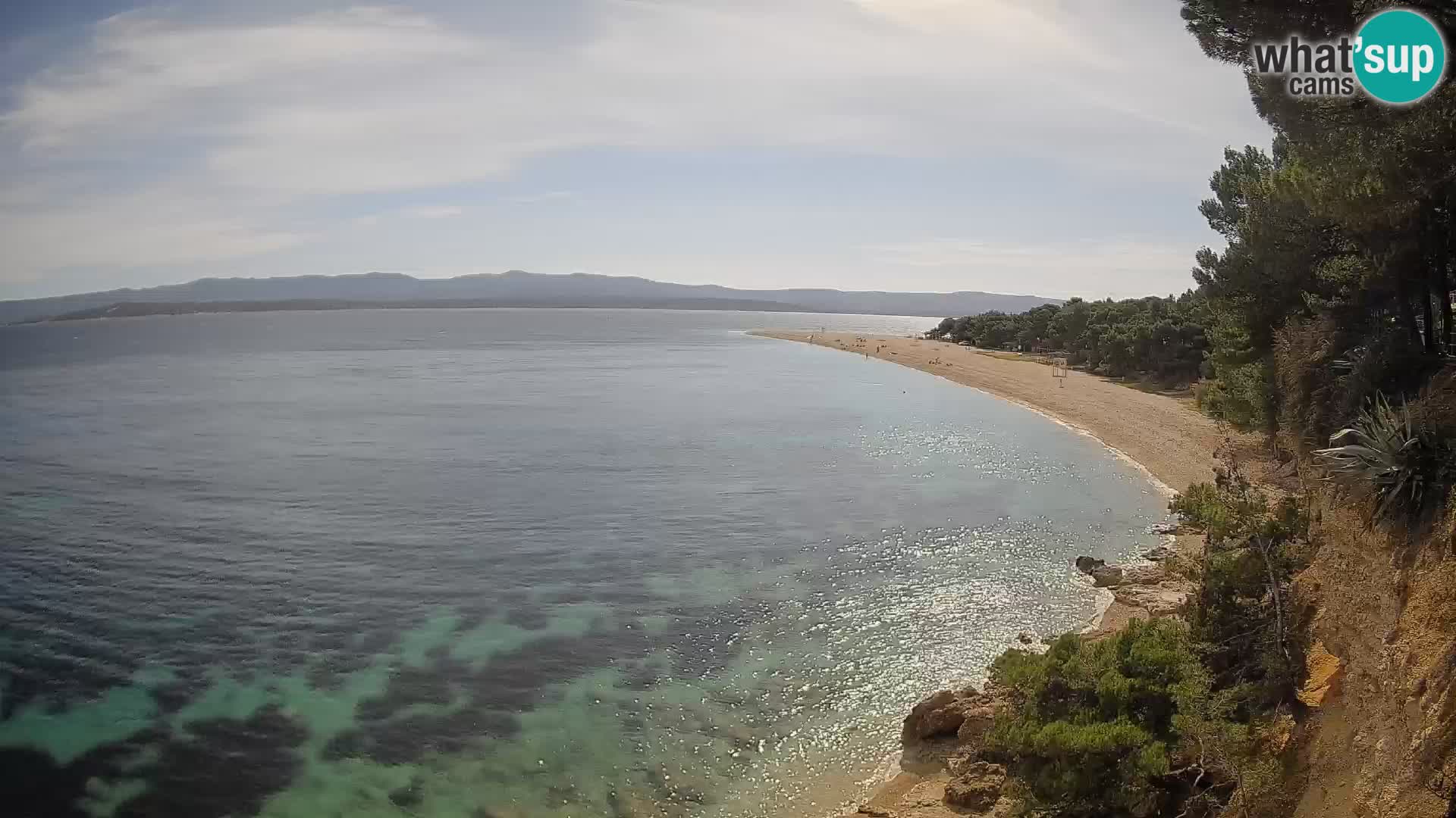 Webcam Zlatni Rat Bol – Liveblick vom berühmten Strand auf Brač