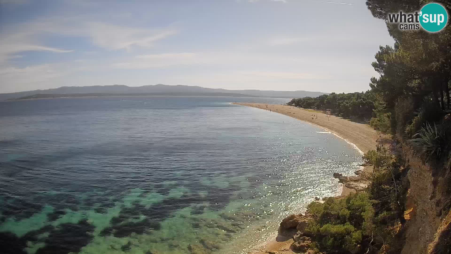 Webcam Zlatni Rat Bol – Liveblick vom berühmten Strand auf Brač