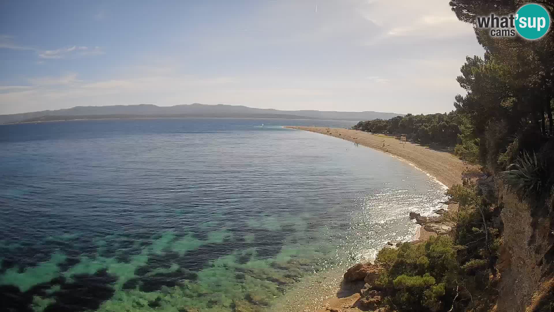 Webcam Zlatni Rat Bol – Liveblick vom berühmten Strand auf Brač