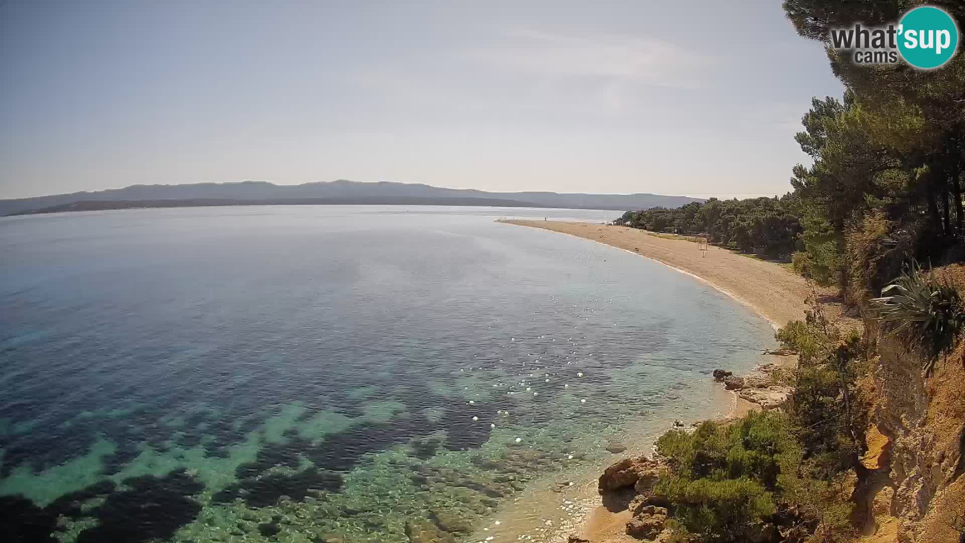 Spletna kamera Bol Zlatni Rat – Pogled v živo z otoka Brač