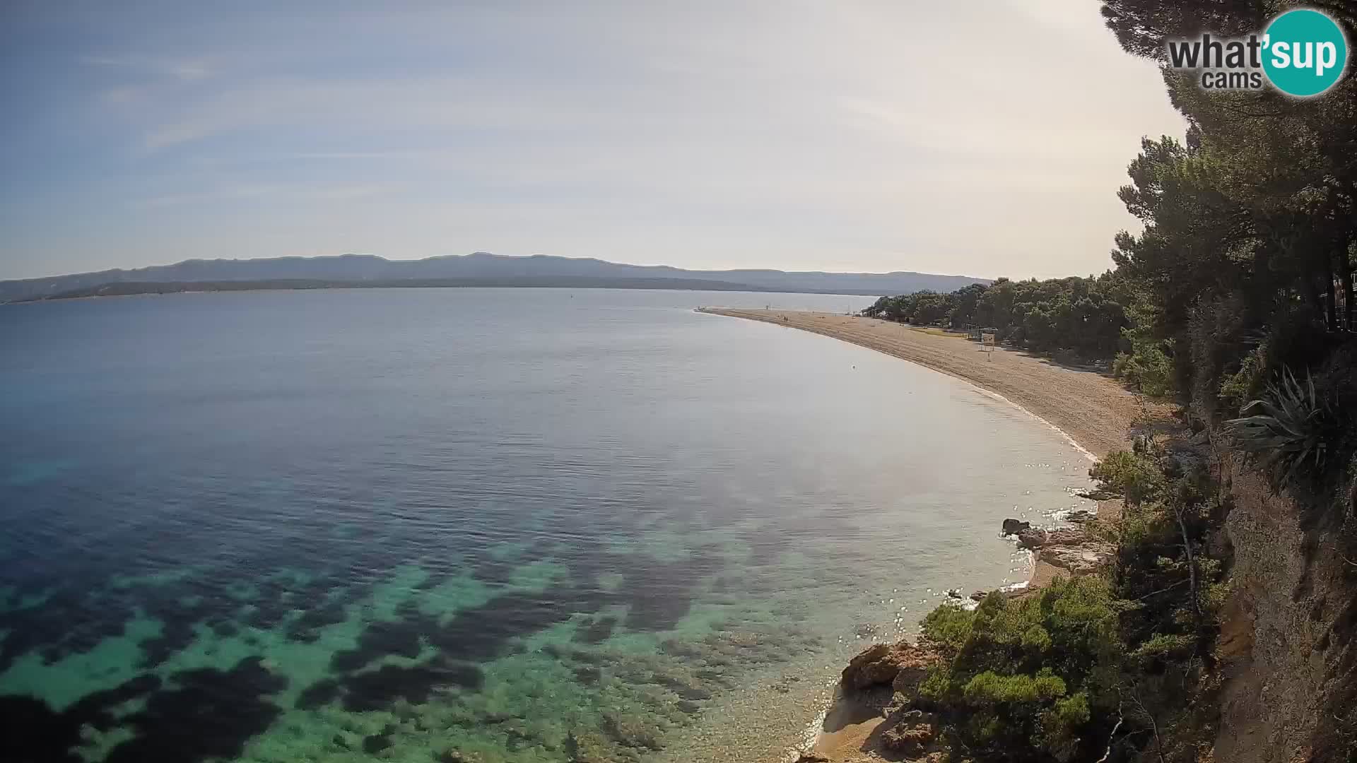 Webcam Bol Zlatni Rat – Vista en vivo desde la isla de Brač