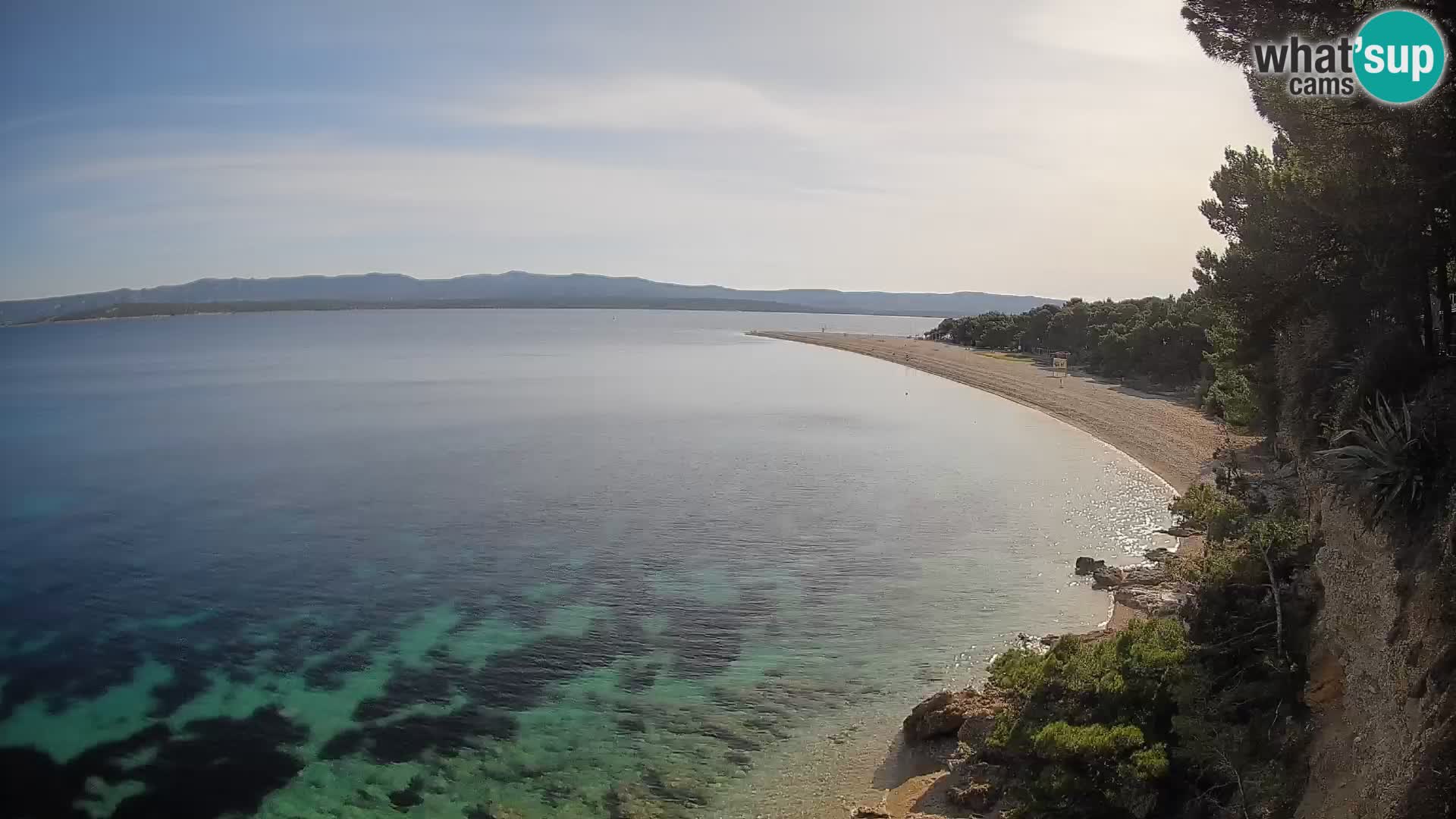 Webcam Bol Zlatni Rat – Vista en vivo desde la isla de Brač