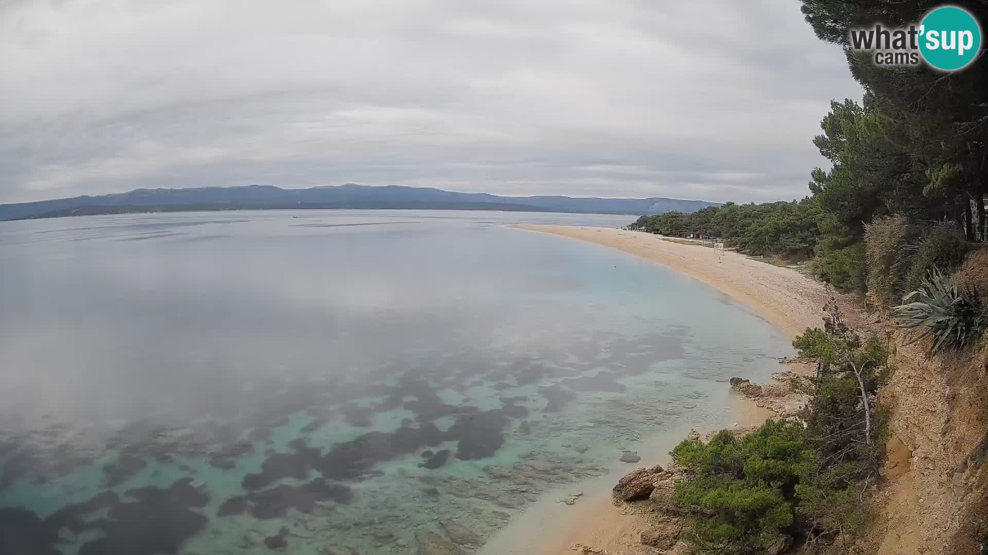 Webcam Bol Zlatni Rat – Vista en vivo desde la isla de Brač