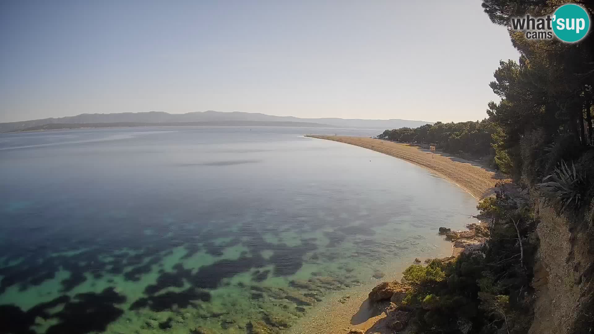 Webcam Zlatni Rat Bol – Liveblick vom berühmten Strand auf Brač