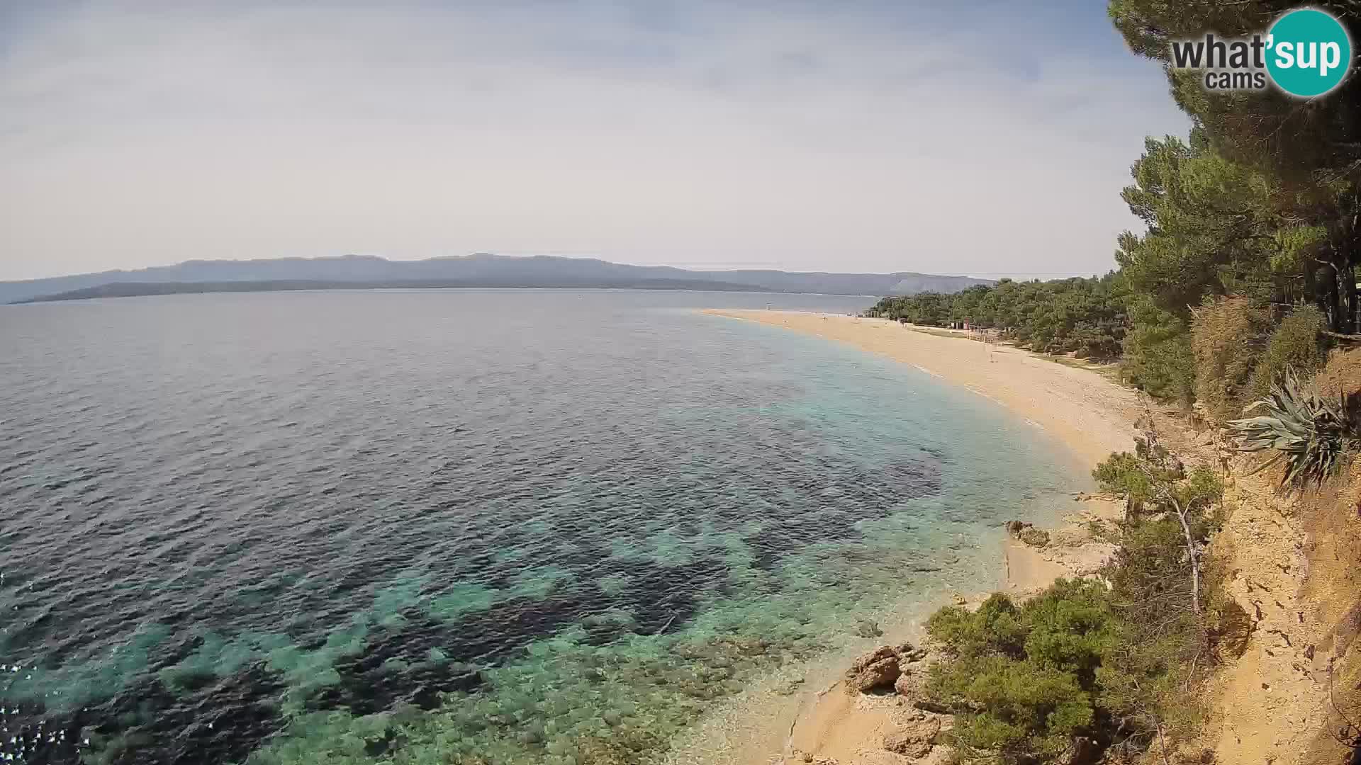 Webcam Zlatni Rat Bol – Liveblick vom berühmten Strand auf Brač