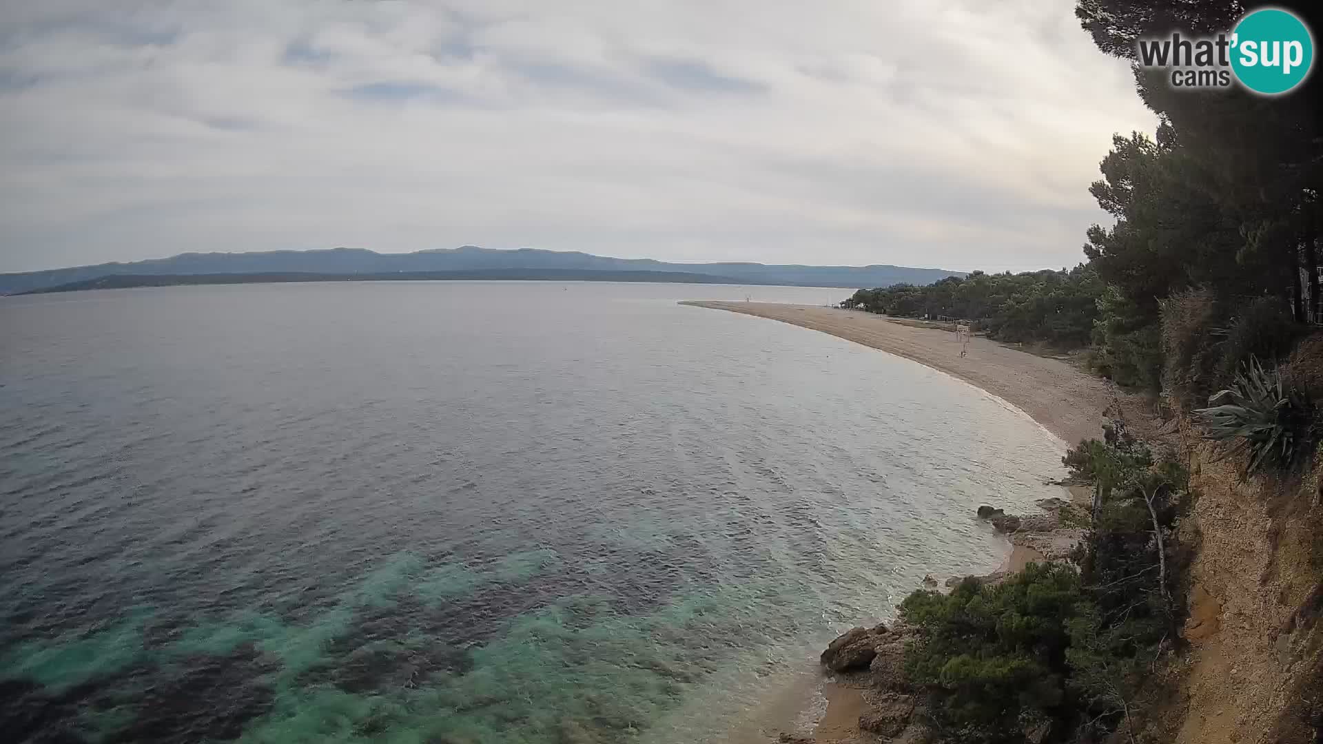 Webcam Zlatni Rat Bol – Liveblick vom berühmten Strand auf Brač