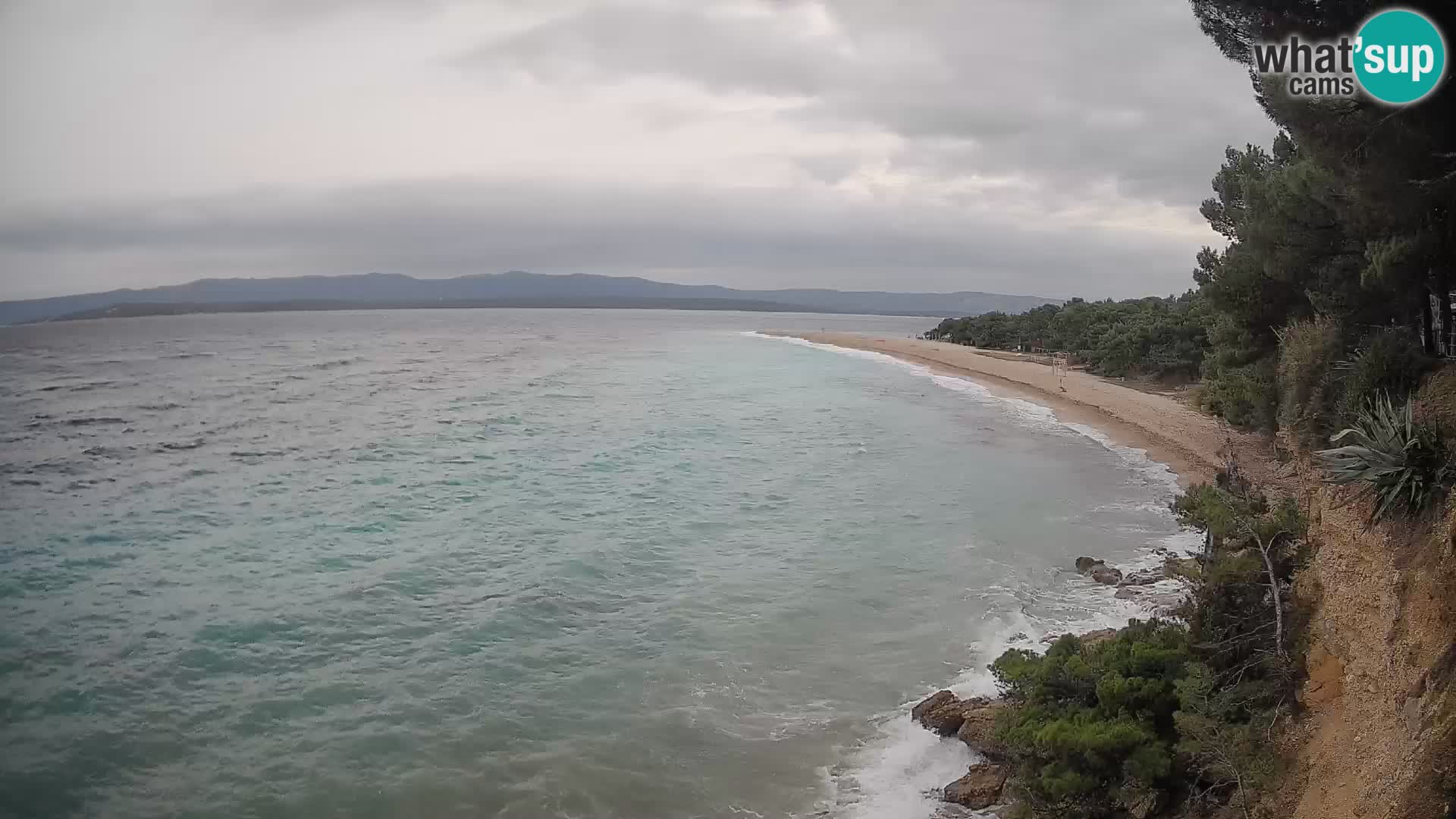 Spletna kamera Bol Zlatni Rat – Pogled v živo z otoka Brač
