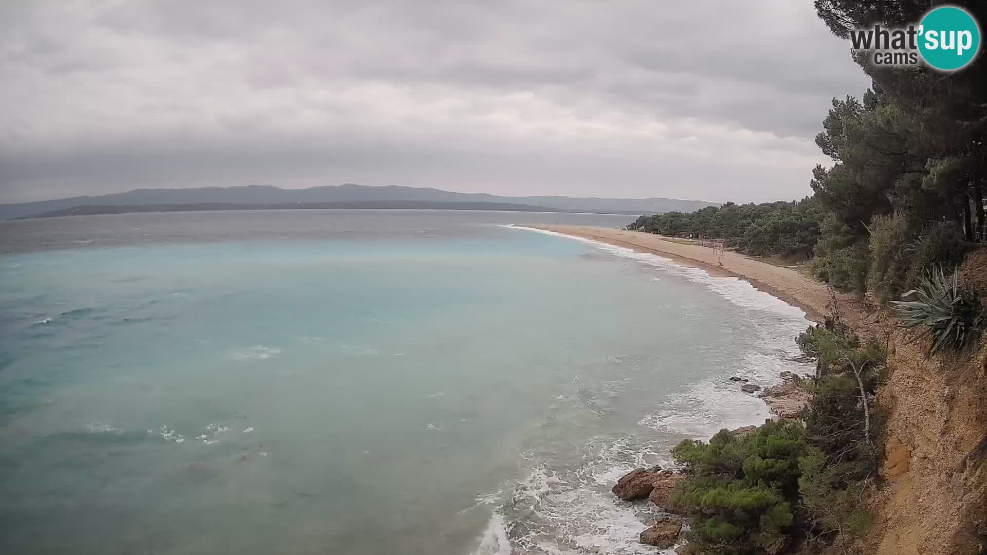 Spletna kamera Bol Zlatni Rat – Pogled v živo z otoka Brač