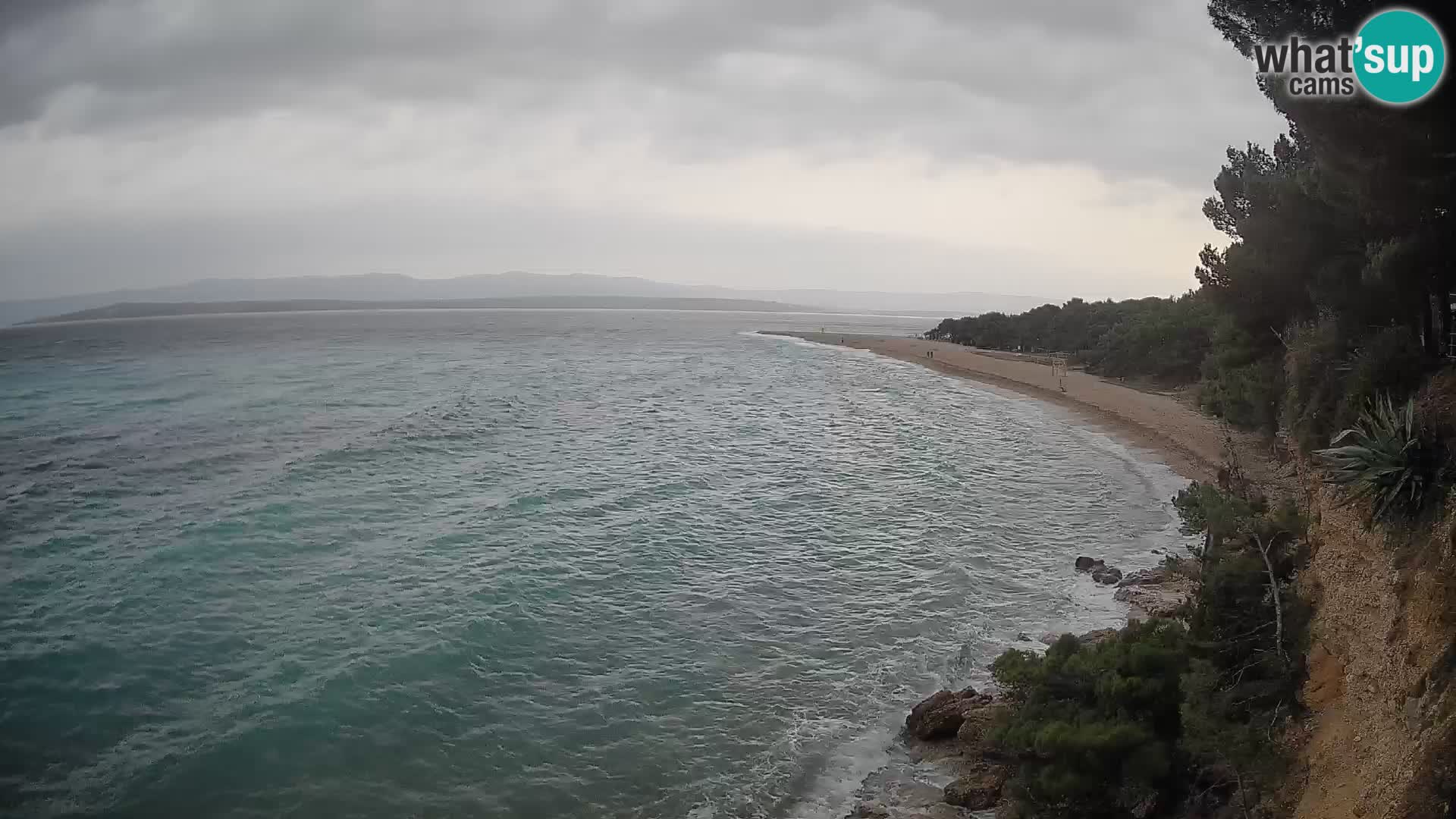 Spletna kamera Bol Zlatni Rat – Pogled v živo z otoka Brač