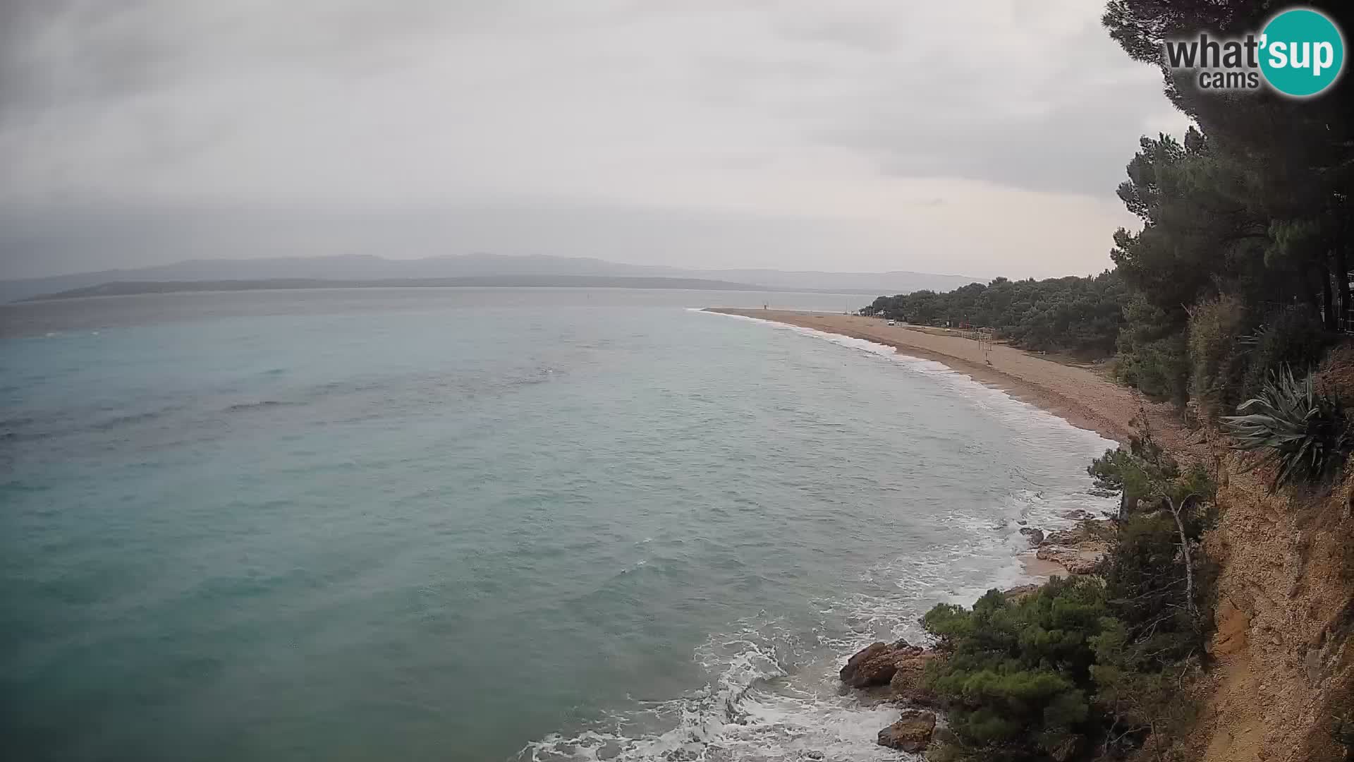 Spletna kamera Bol Zlatni Rat – Pogled v živo z otoka Brač