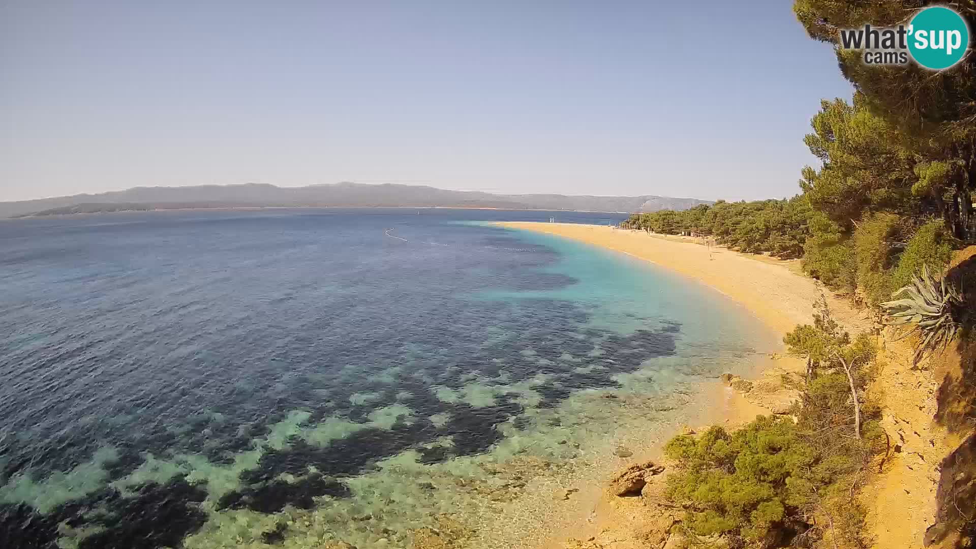 Spletna kamera Bol Zlatni Rat – Pogled v živo z otoka Brač