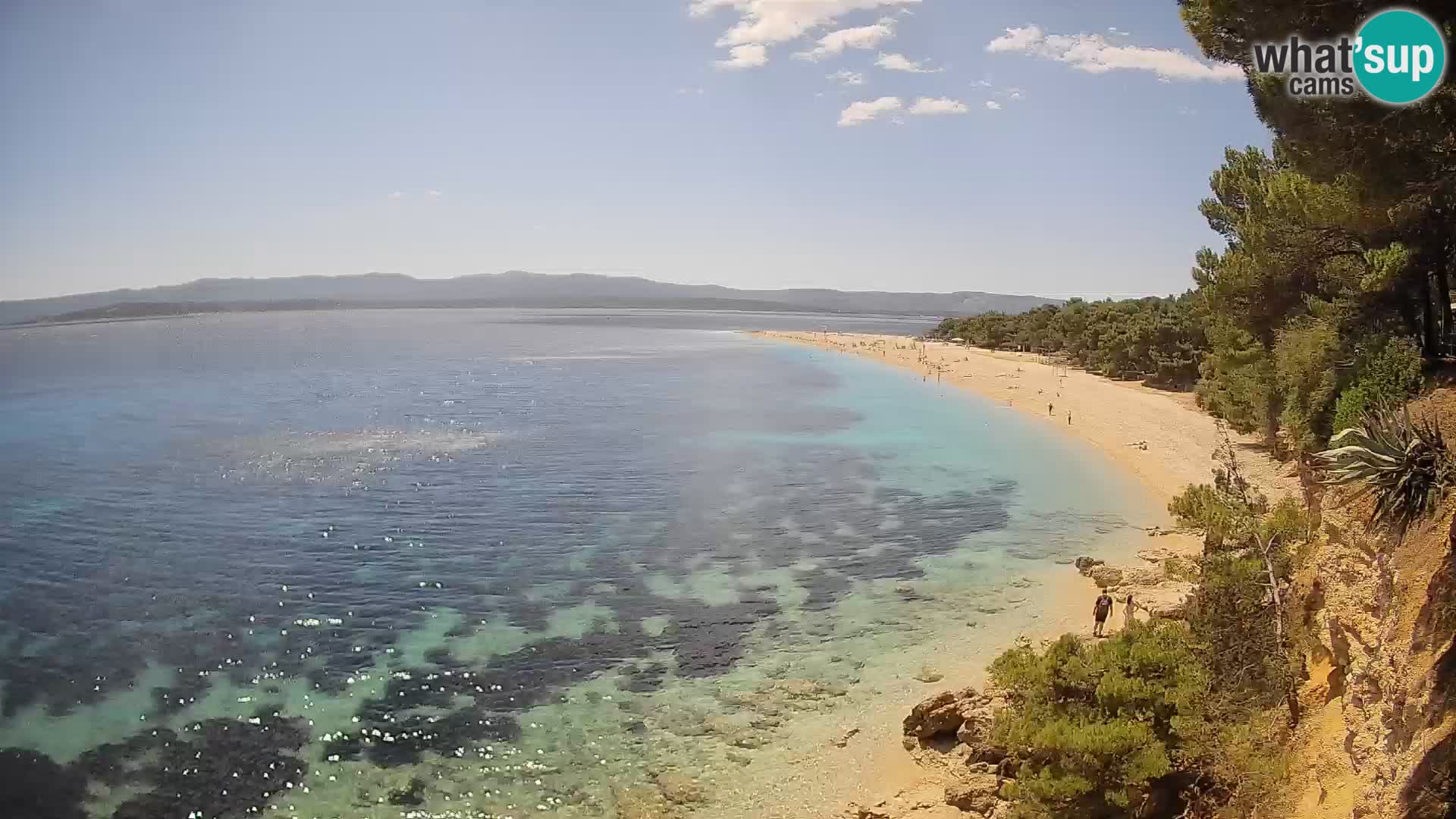 Webcam Zlatni Rat Bol – Liveblick vom berühmten Strand auf Brač