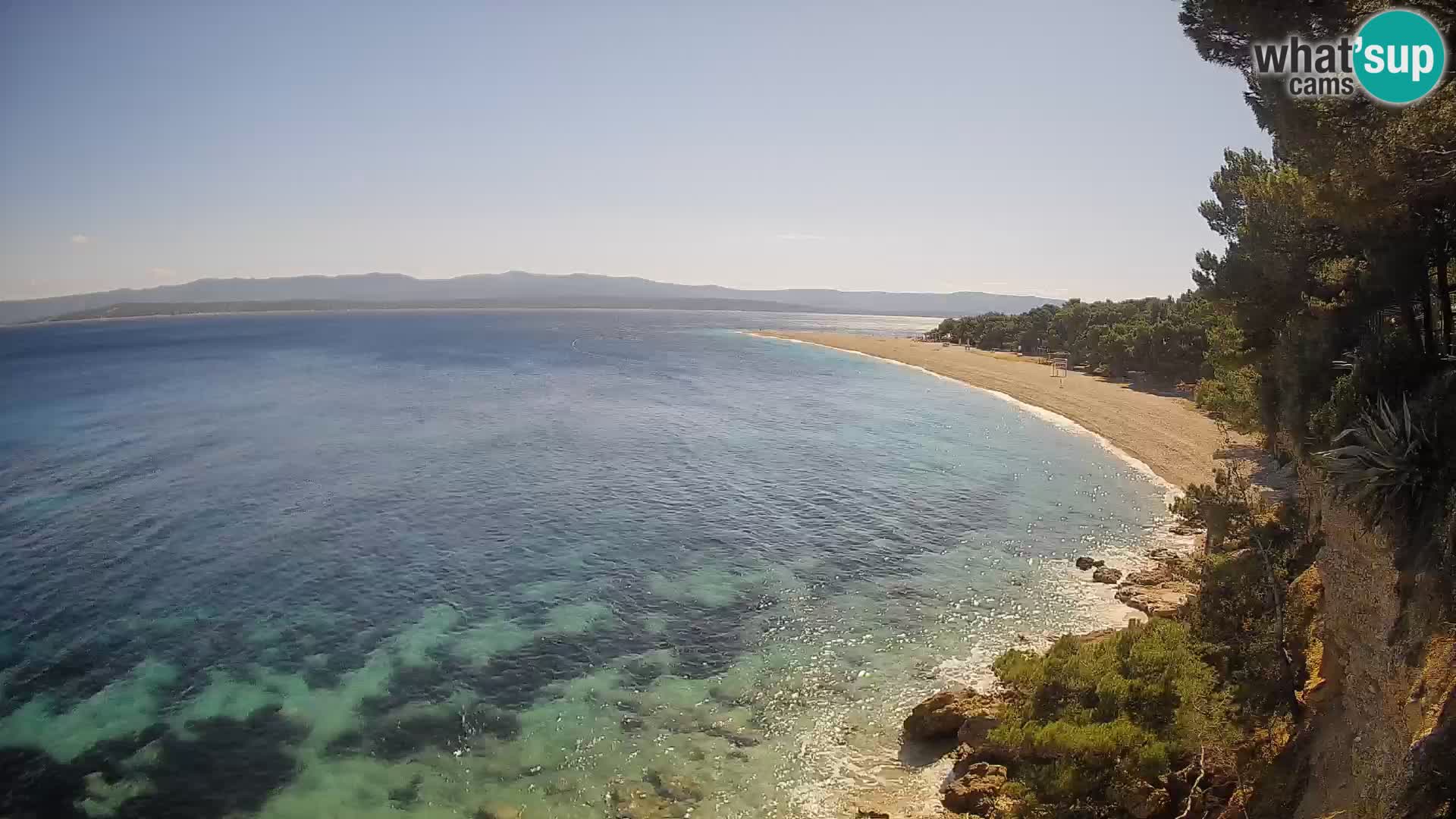 Webcam Zlatni Rat Bol – Liveblick vom berühmten Strand auf Brač