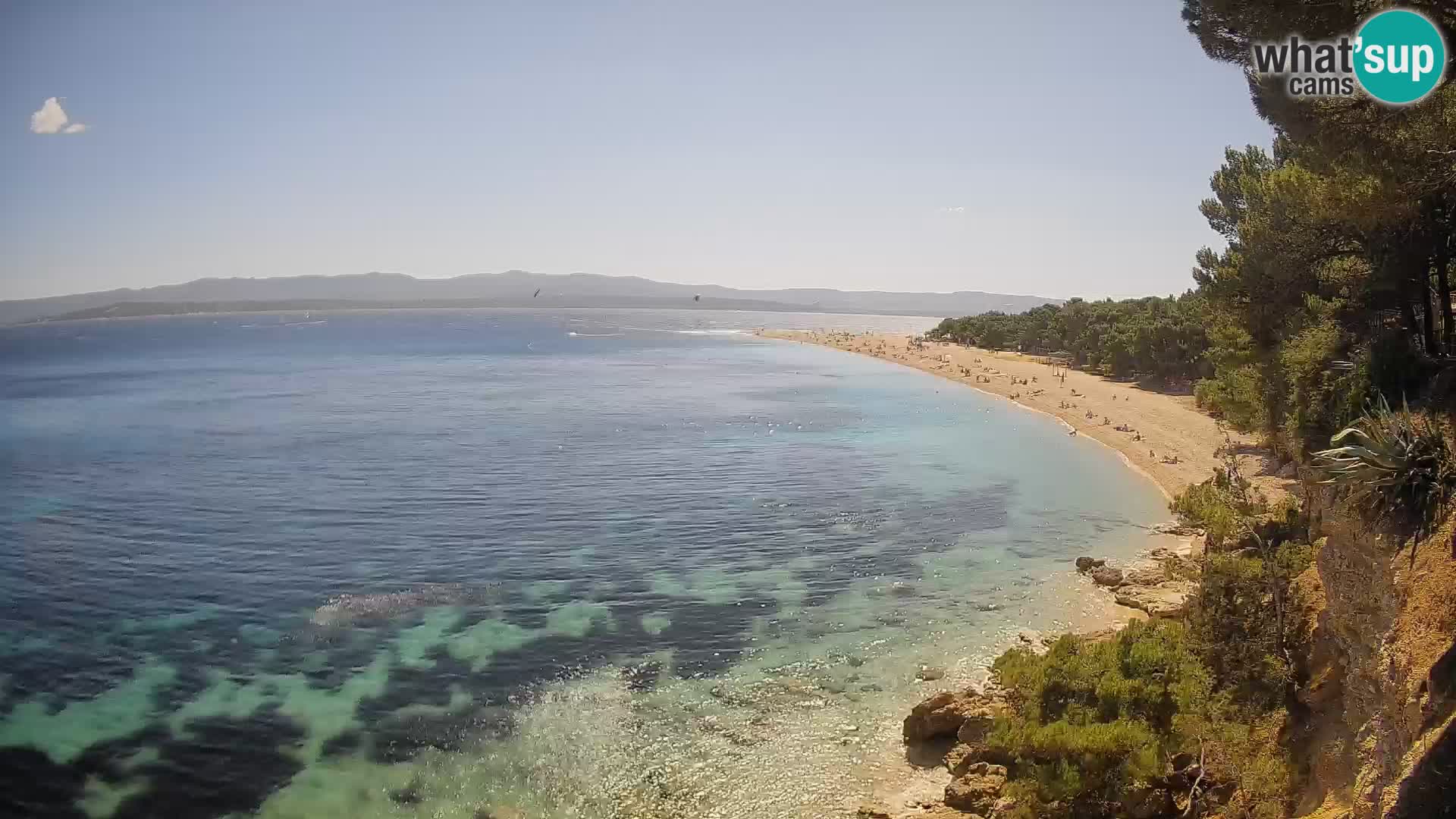 Spletna kamera Bol Zlatni Rat – Pogled v živo z otoka Brač