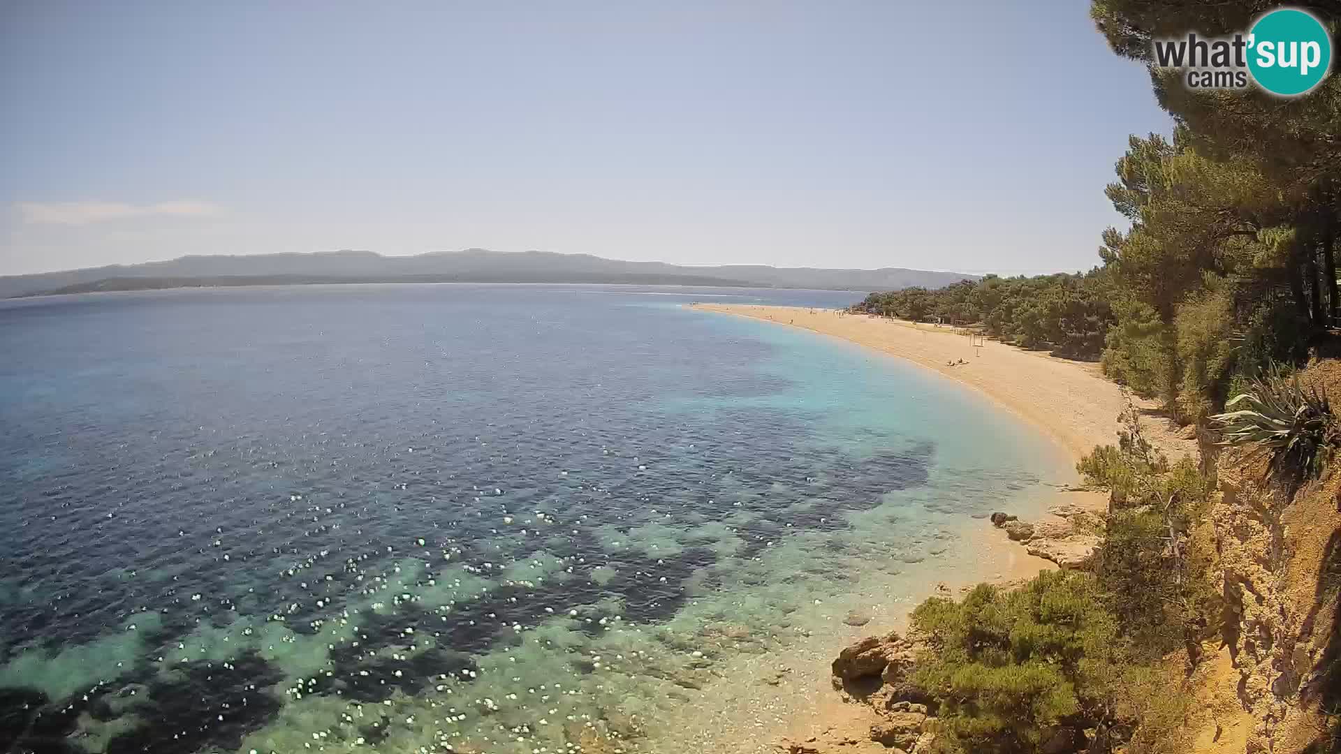 Spletna kamera Bol Zlatni Rat – Pogled v živo z otoka Brač