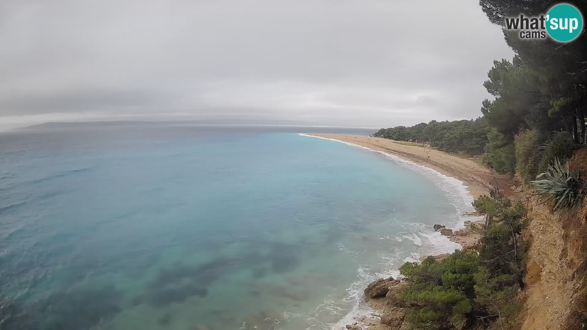 Spletna kamera Bol Zlatni Rat – Pogled v živo z otoka Brač