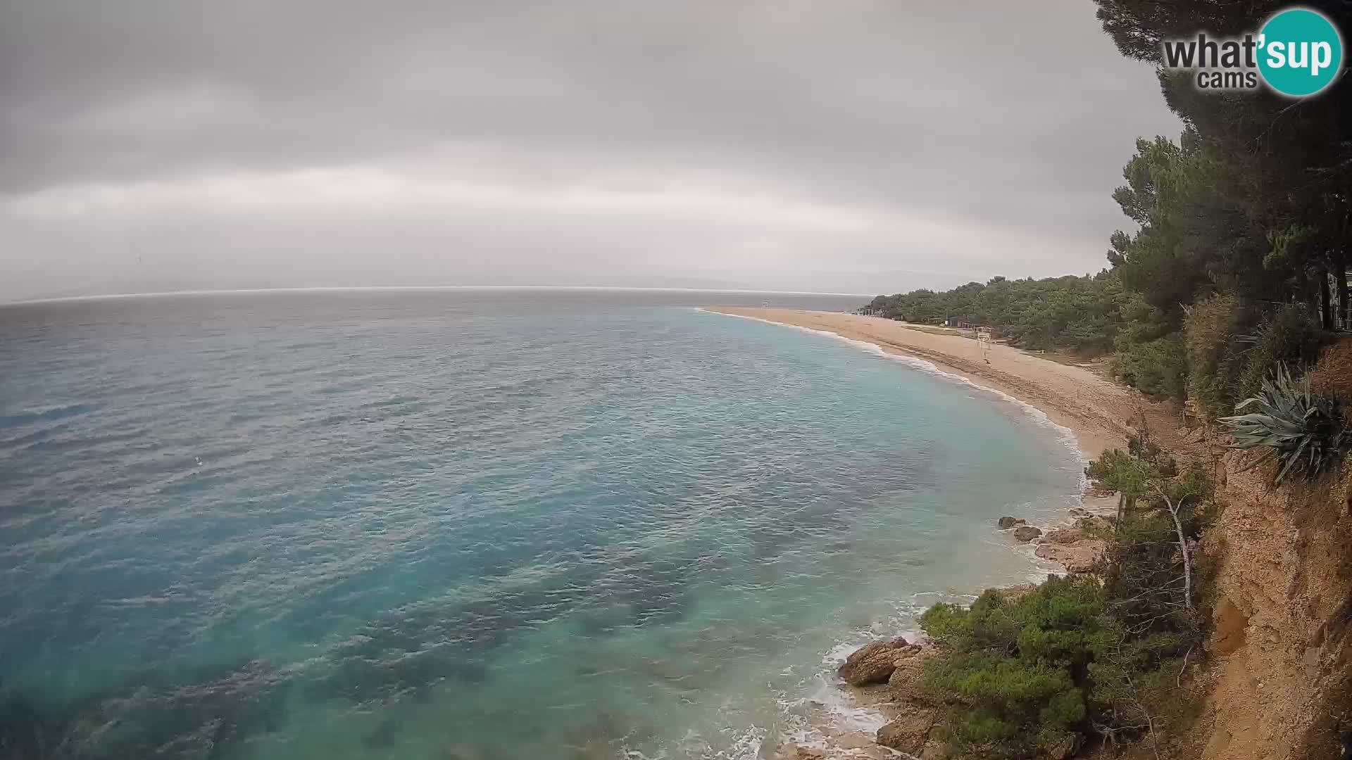 Webcam Bol Zlatni Rat – Vista en vivo desde la isla de Brač