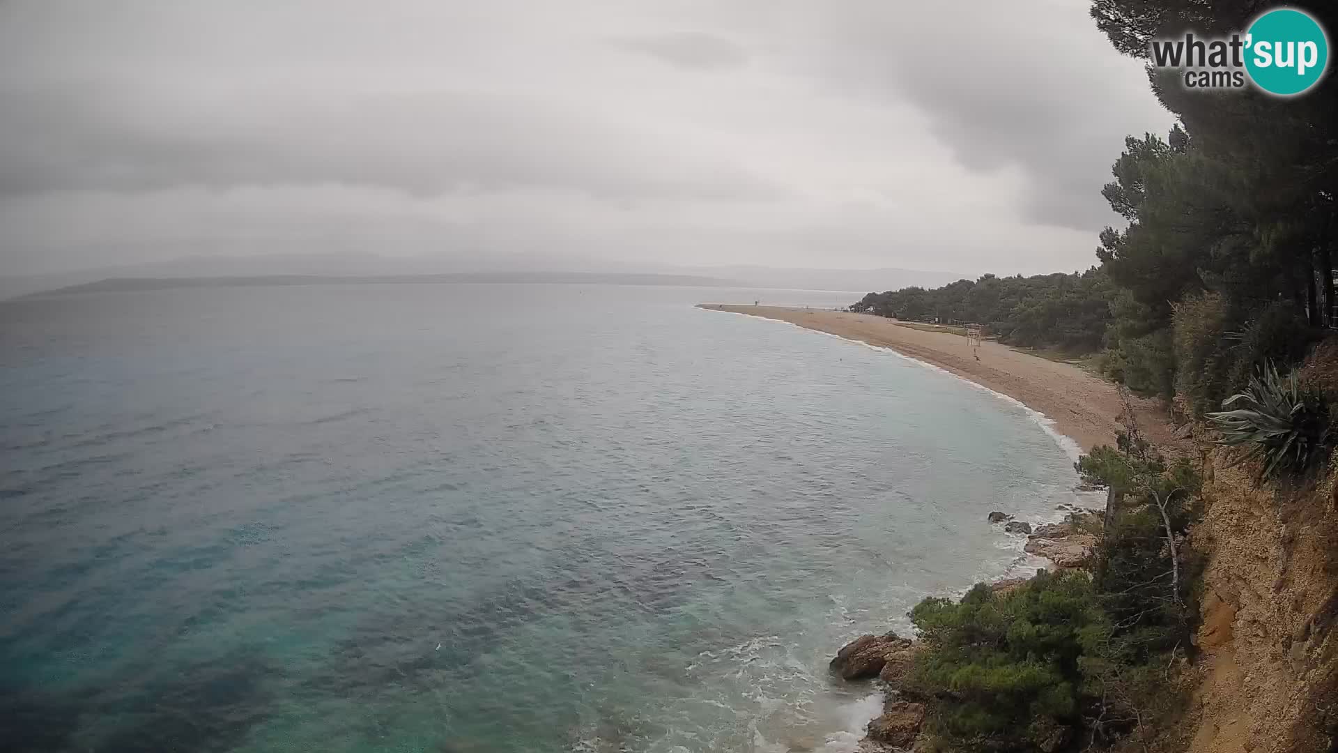 Webcam Zlatni Rat Bol – Liveblick vom berühmten Strand auf Brač