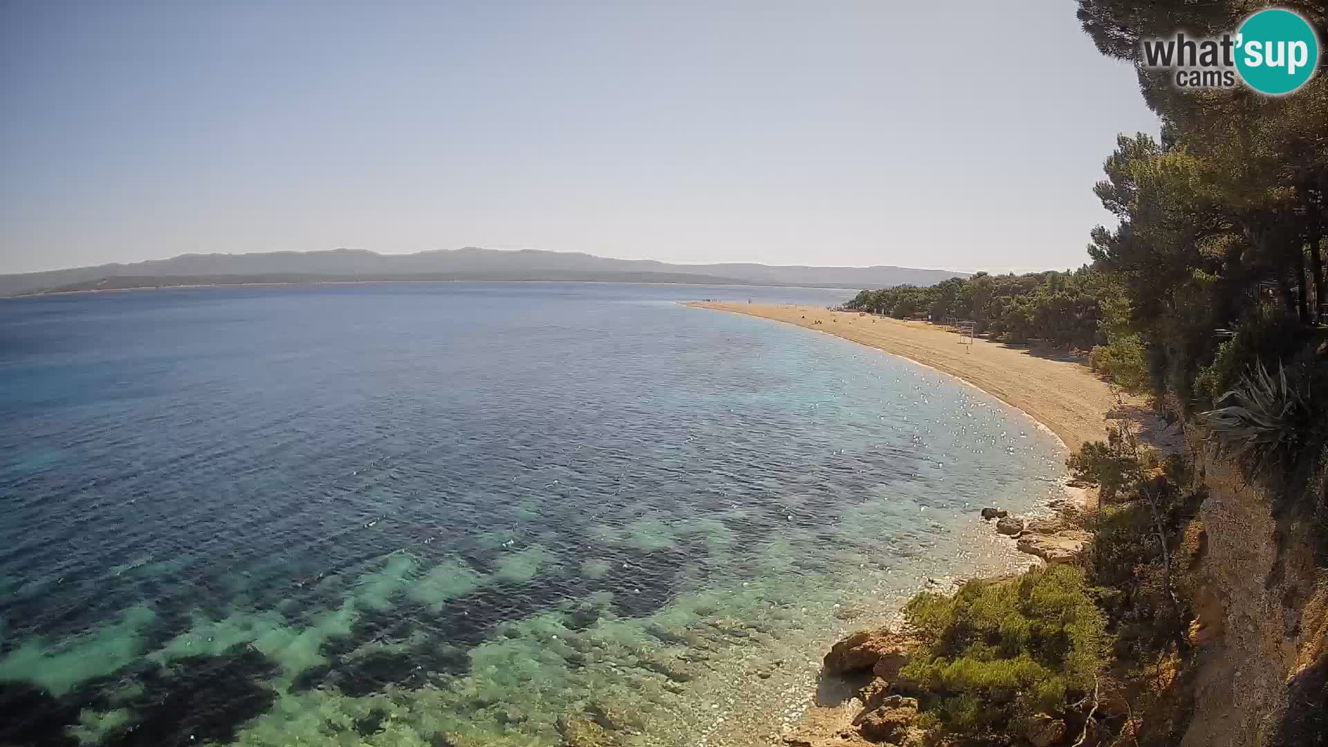 Webcam Zlatni Rat Bol – Liveblick vom berühmten Strand auf Brač
