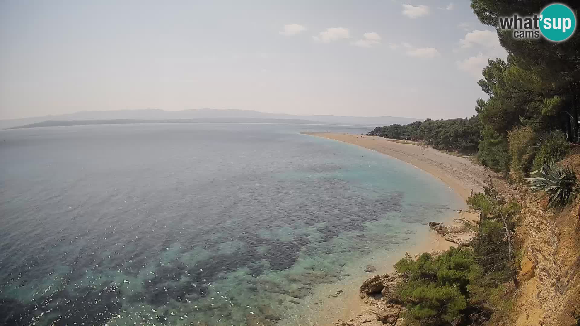 Spletna kamera Bol Zlatni Rat – Pogled v živo z otoka Brač