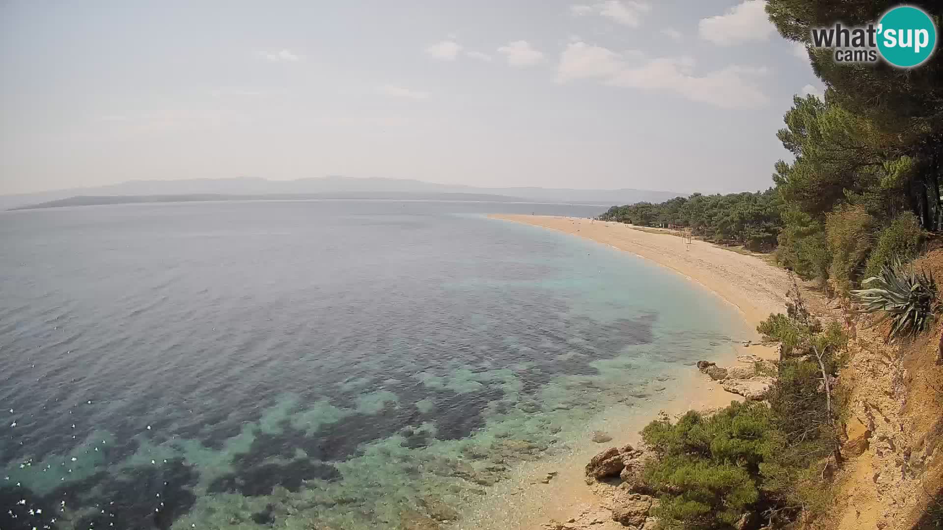 Webcam Bol Zlatni Rat – Vista en vivo desde la isla de Brač