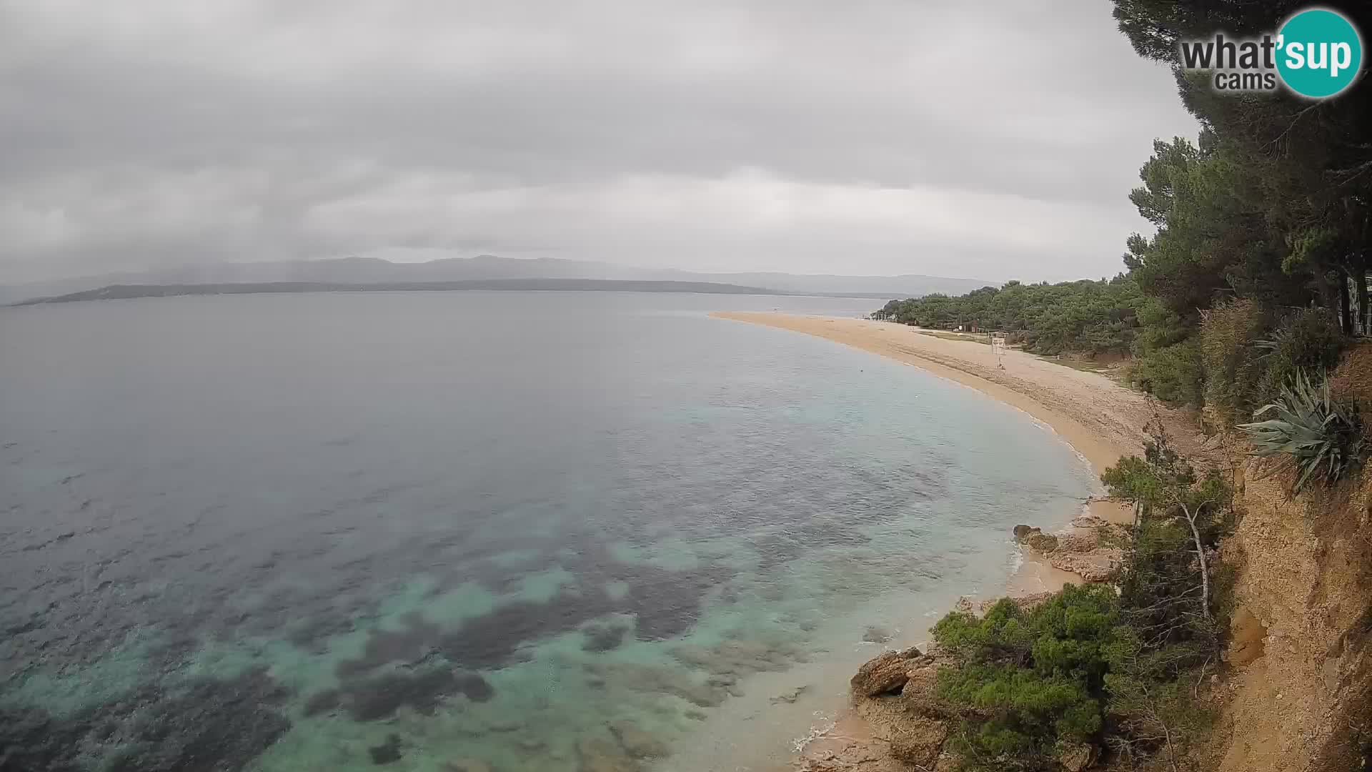 Webcam Zlatni Rat Bol – Liveblick vom berühmten Strand auf Brač