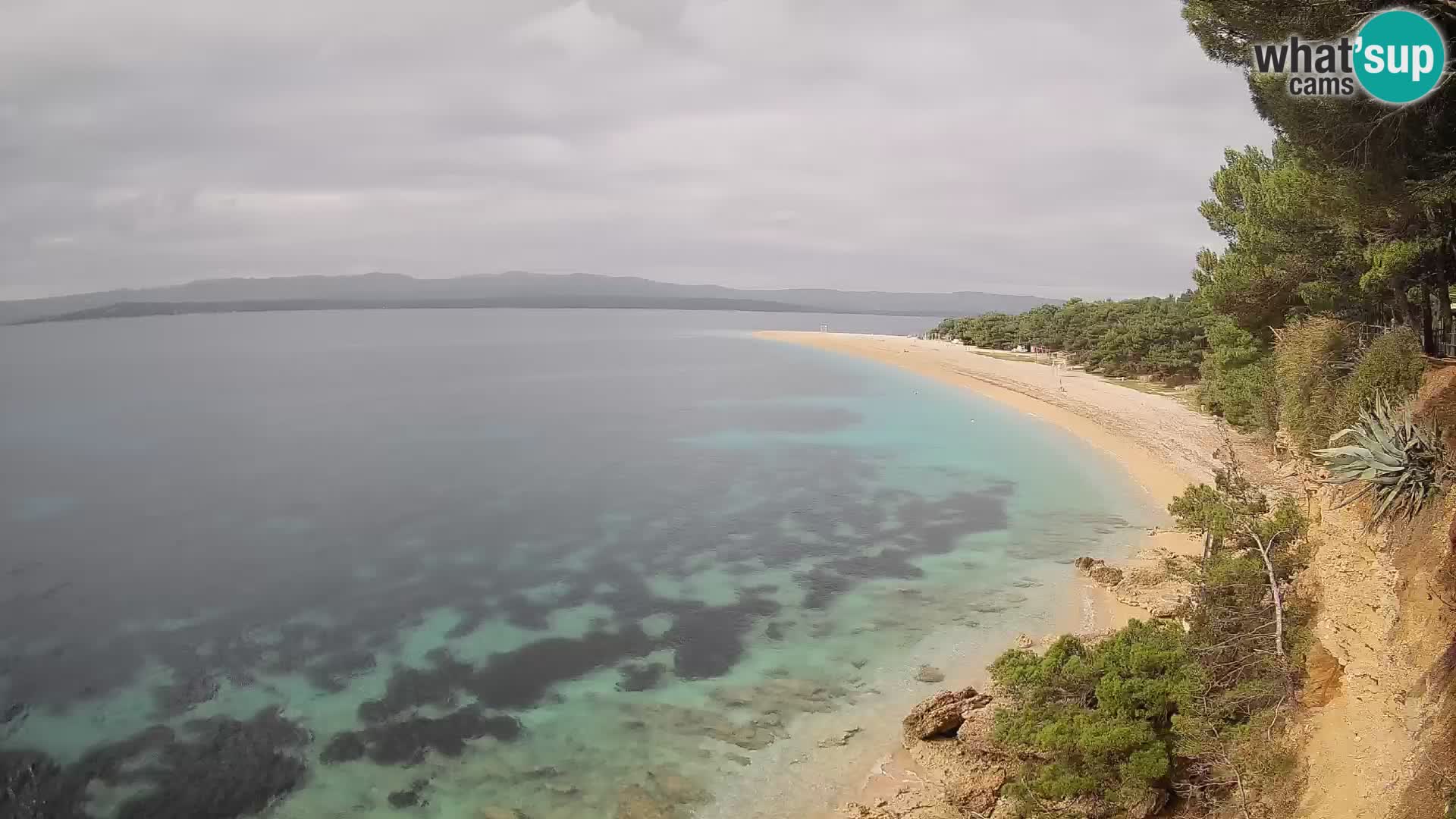 Webcam Zlatni Rat Bol – Liveblick vom berühmten Strand auf Brač