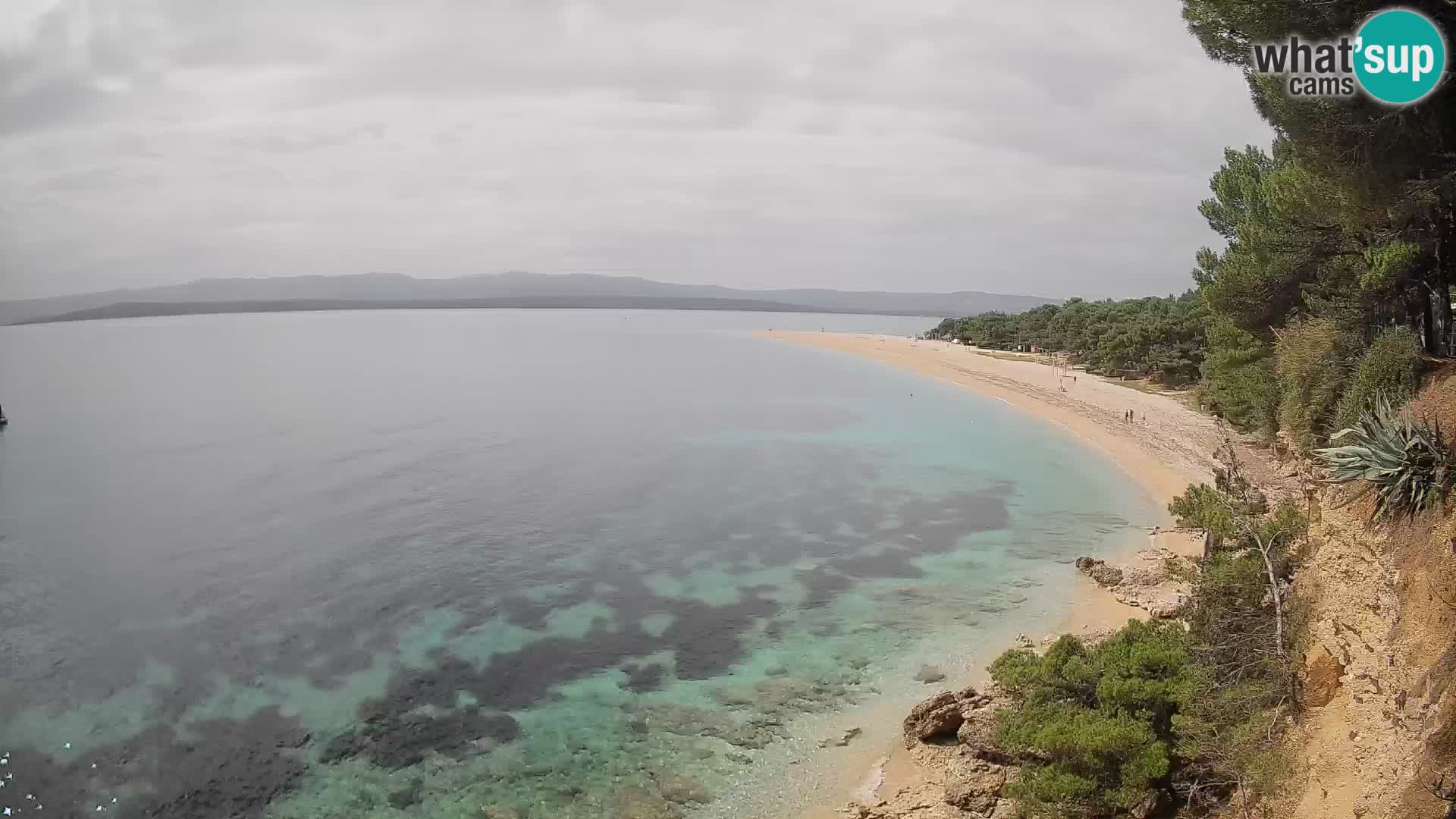 Webcam Zlatni Rat Bol – Liveblick vom berühmten Strand auf Brač