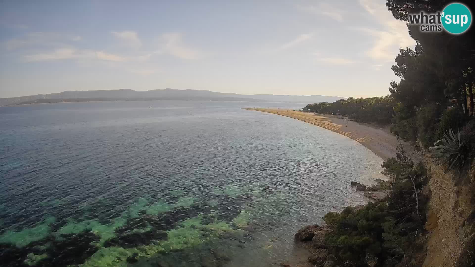 Webcam Bol Zlatni Rat – Vista en vivo desde la isla de Brač