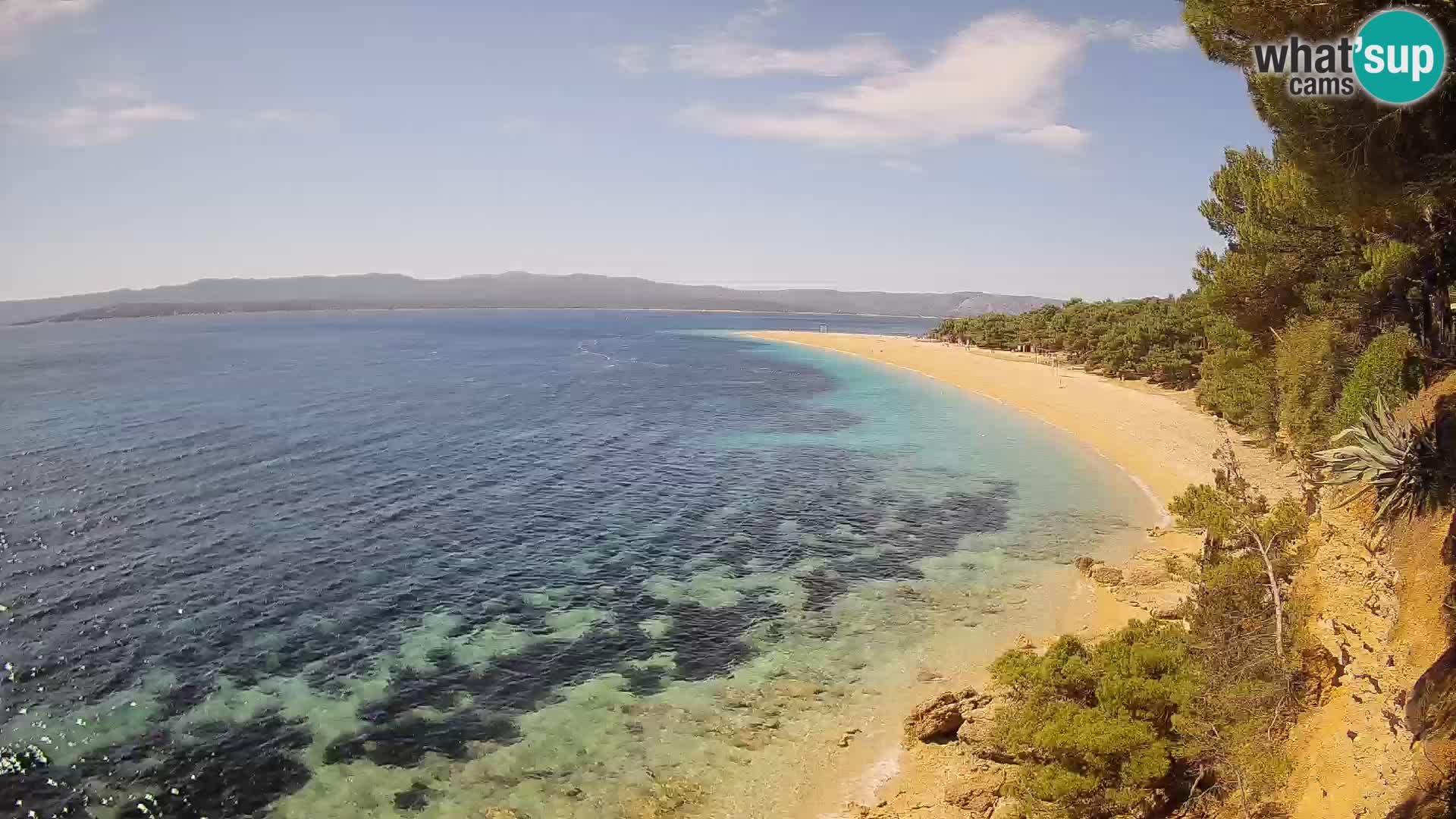 Web kamera Bol Zlatni Rat – Pogled uživo s otoka Brača