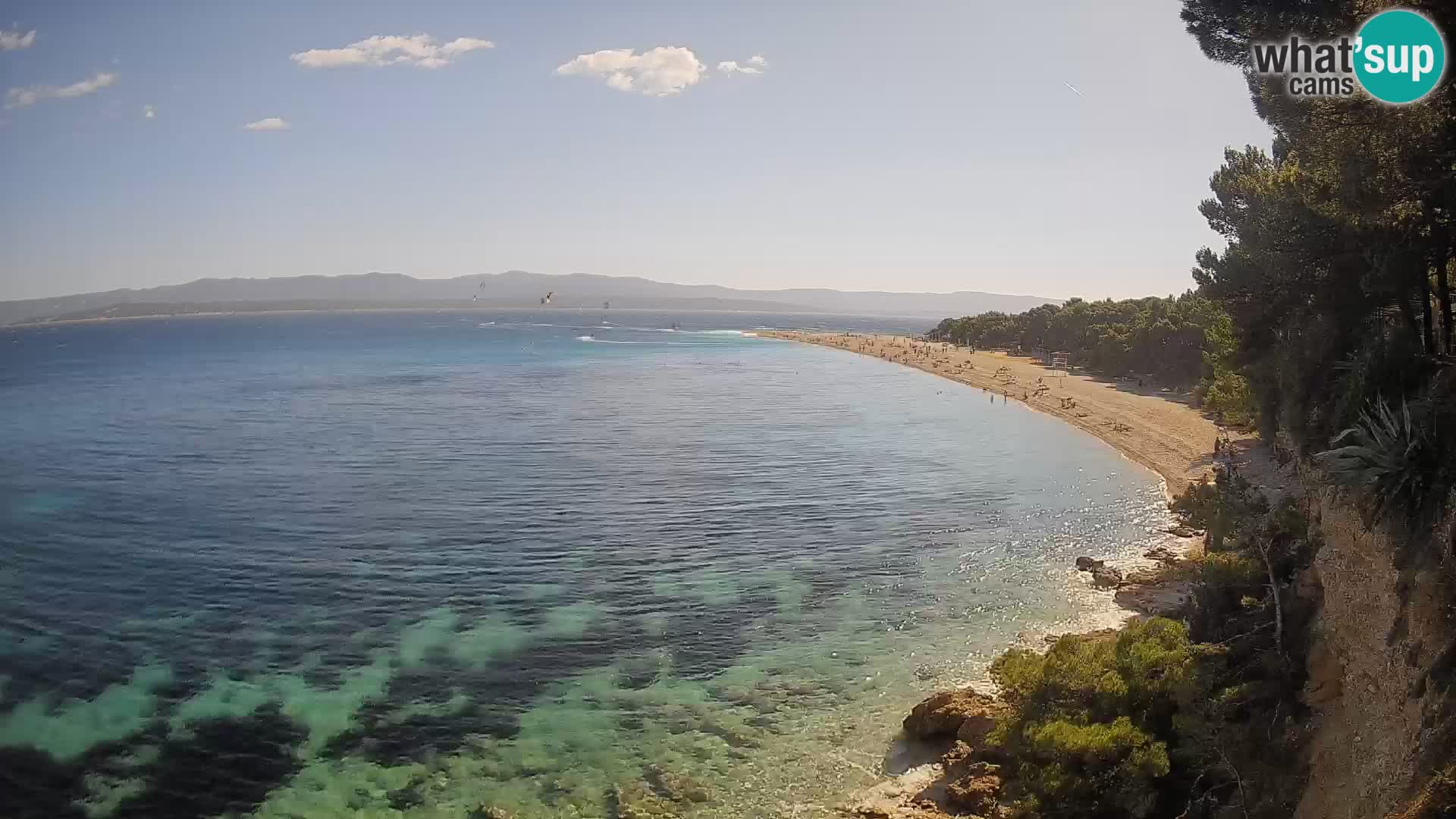 Webcam Zlatni Rat Bol – Liveblick vom berühmten Strand auf Brač