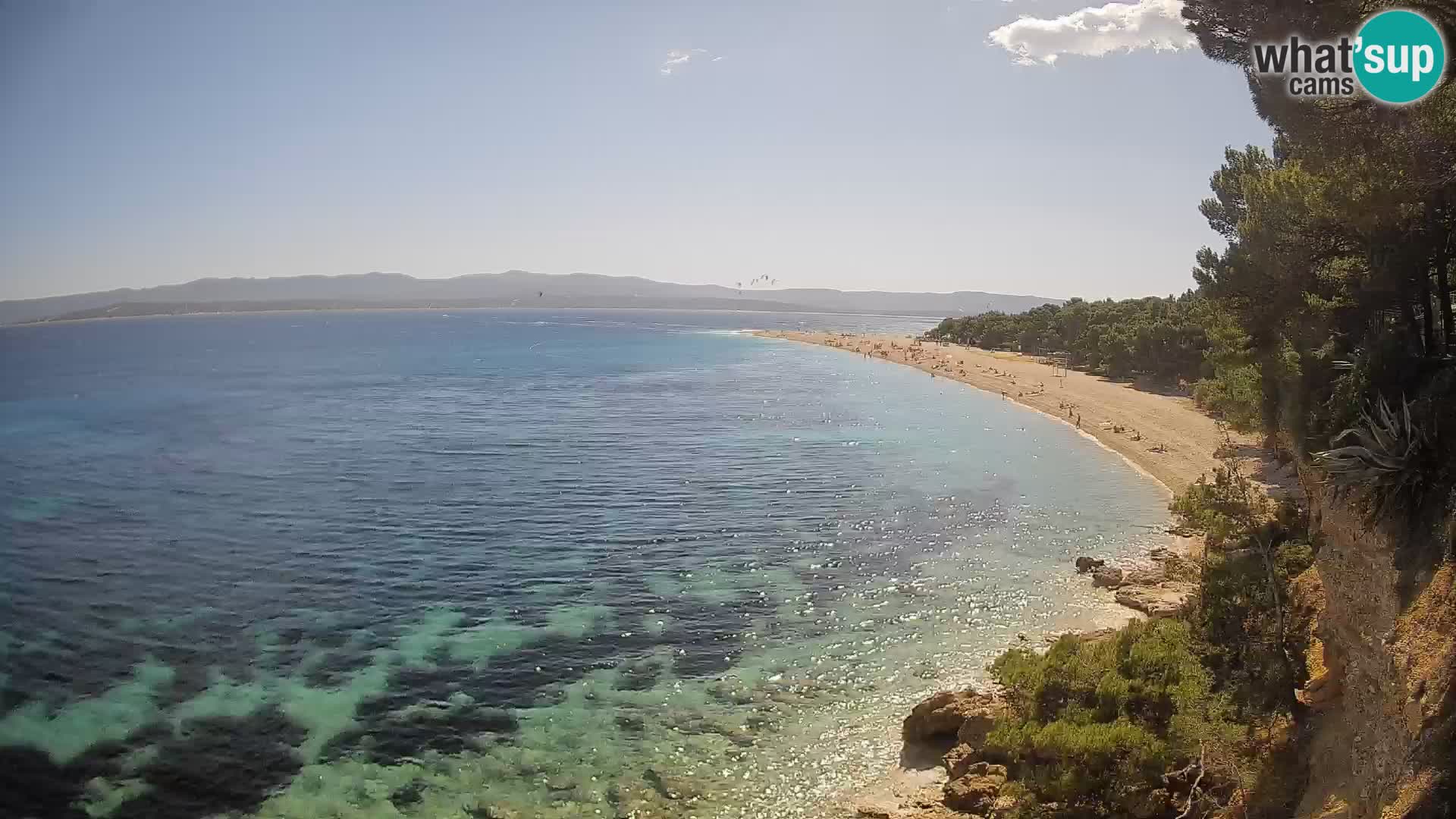 Webcam Zlatni Rat Bol – Liveblick vom berühmten Strand auf Brač