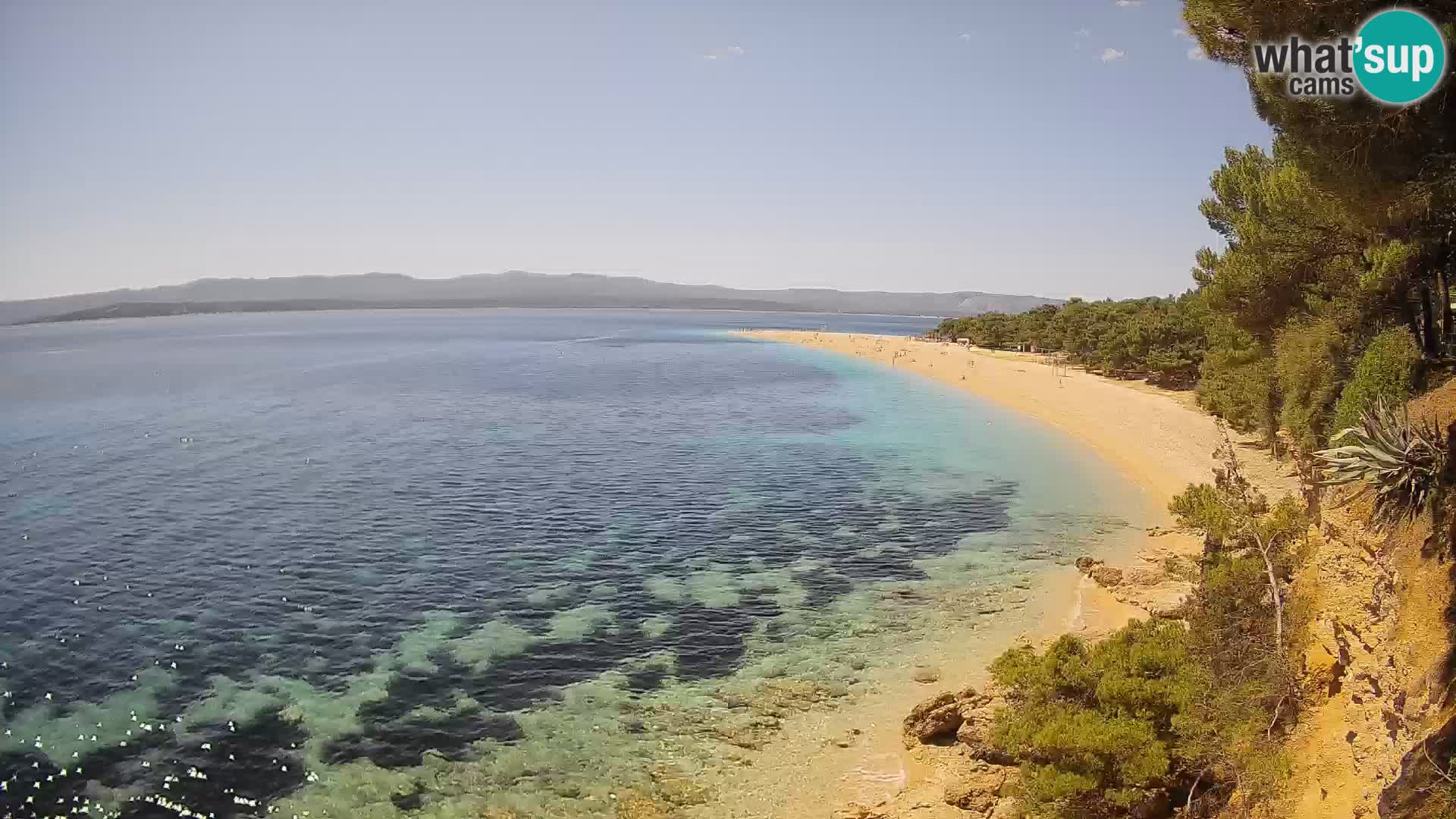 Spletna kamera Bol Zlatni Rat – Pogled v živo z otoka Brač