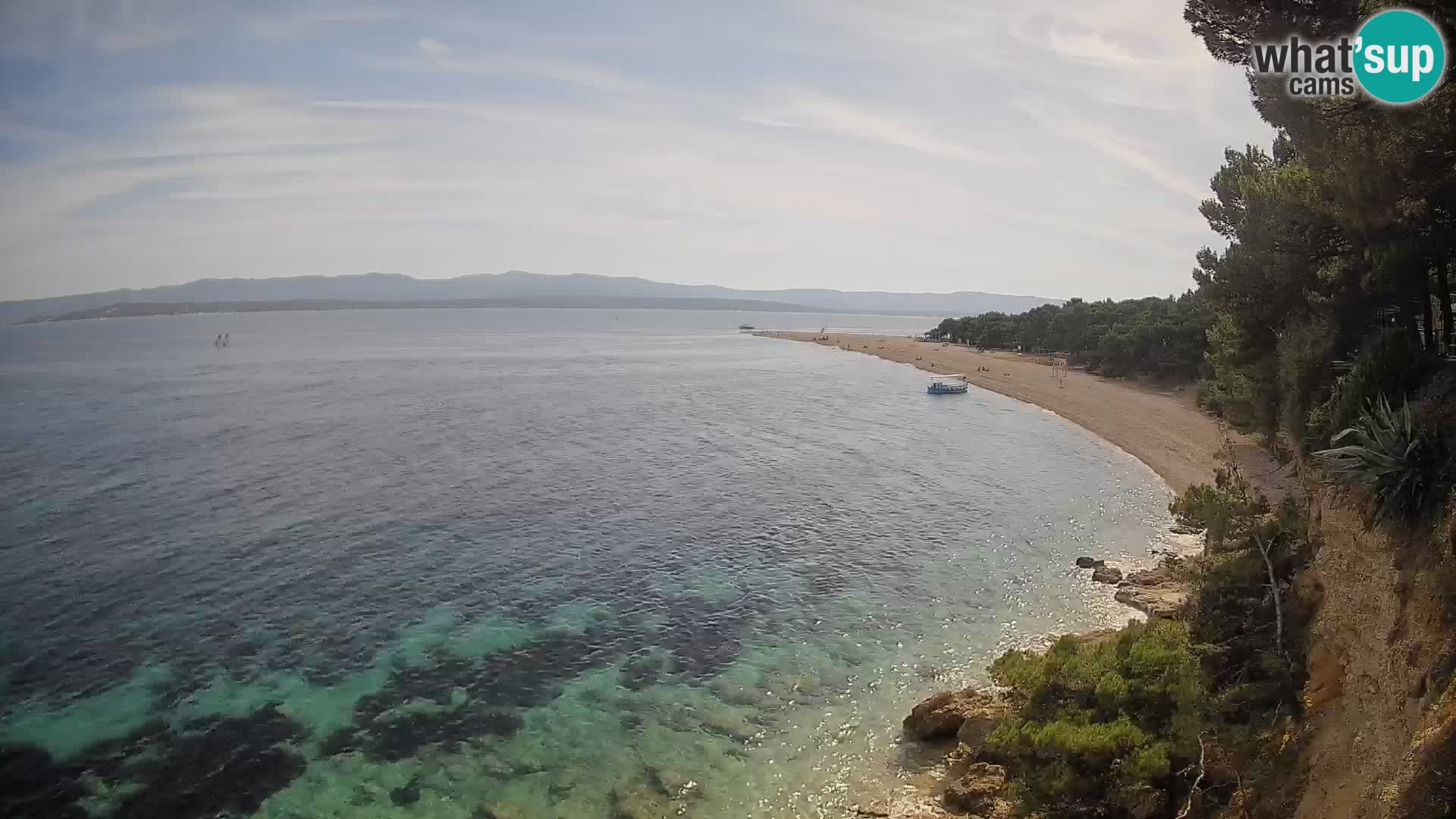 Webcam Zlatni Rat Bol – Liveblick vom berühmten Strand auf Brač