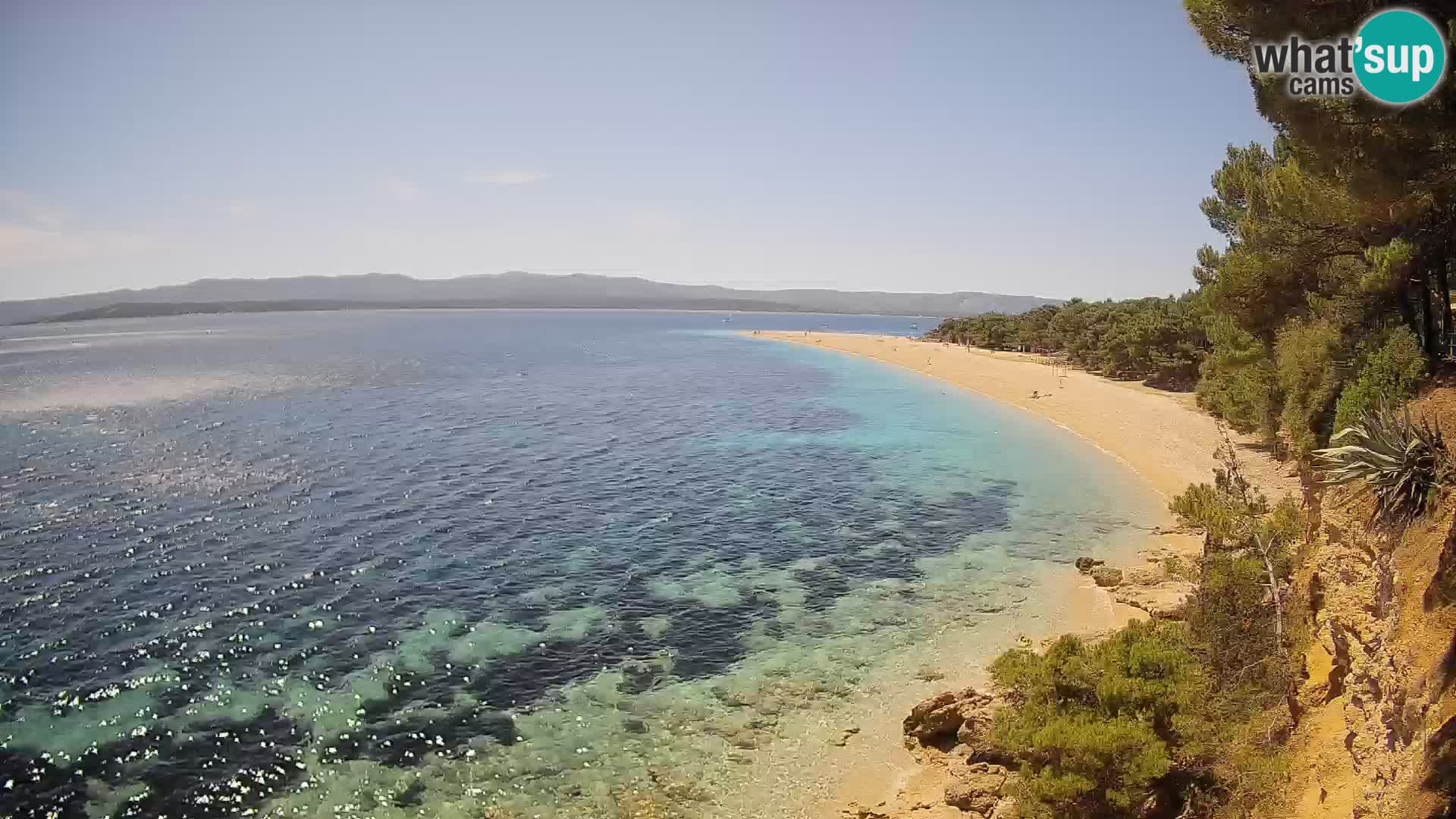 Webcam Zlatni Rat Bol – Liveblick vom berühmten Strand auf Brač