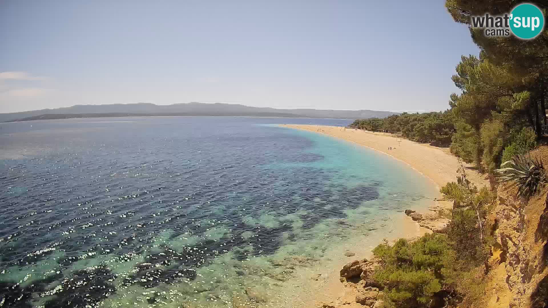 Spletna kamera Bol Zlatni Rat – Pogled v živo z otoka Brač