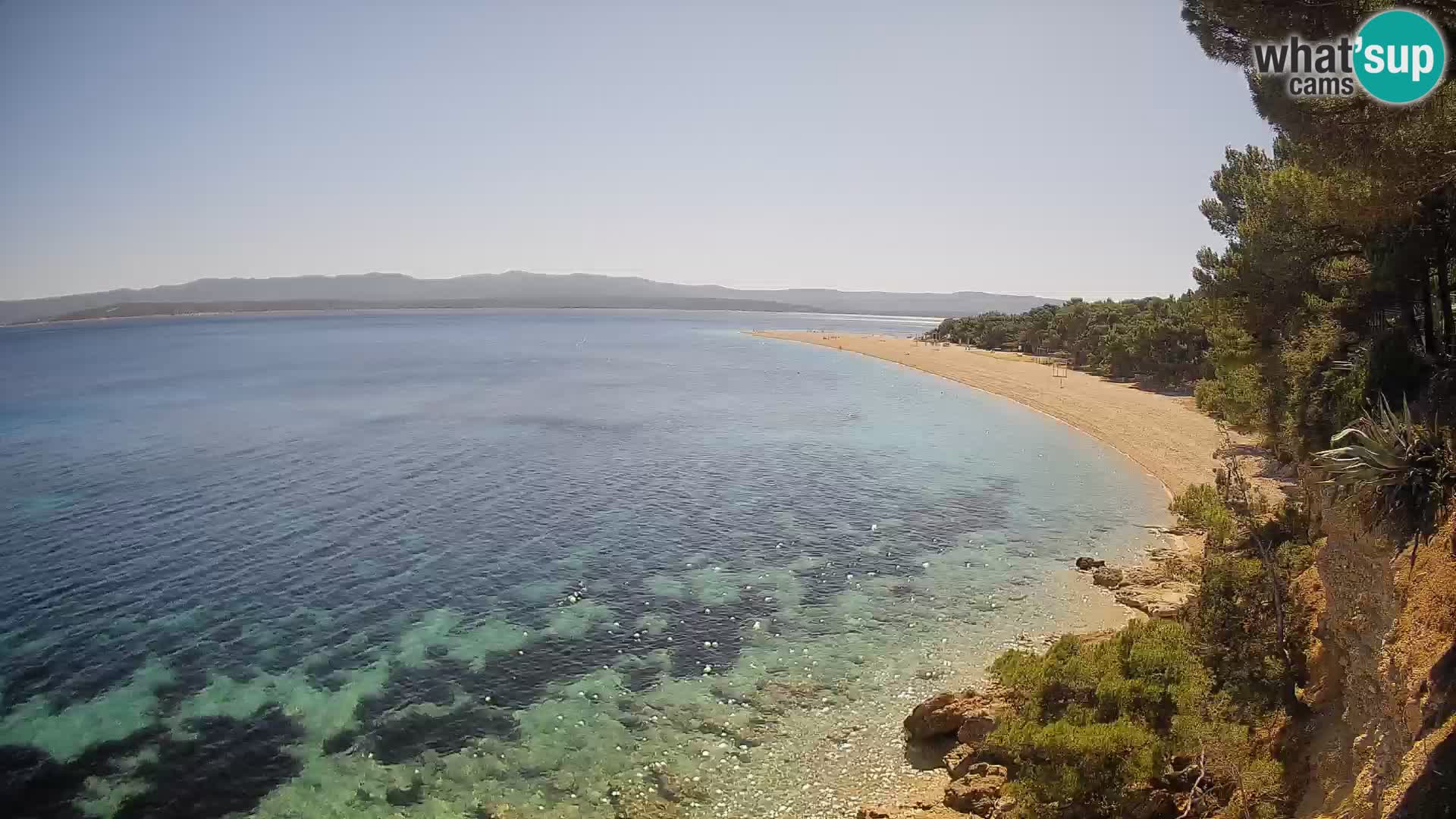 Spletna kamera Bol Zlatni Rat – Pogled v živo z otoka Brač