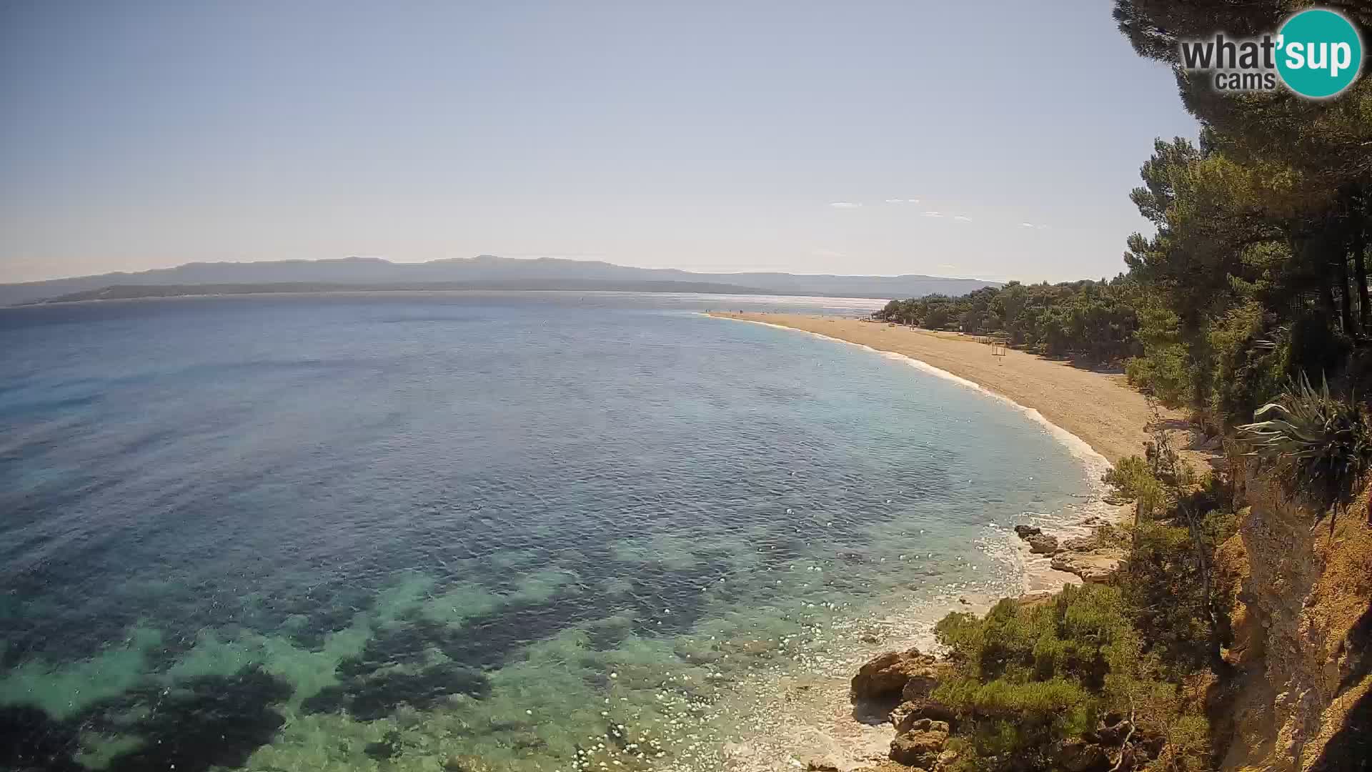 Webcam Bol Zlatni Rat – Vista en vivo desde la isla de Brač