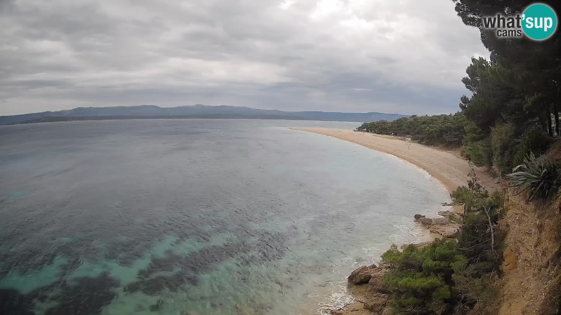 Webcam Zlatni Rat Bol – Liveblick vom berühmten Strand auf Brač