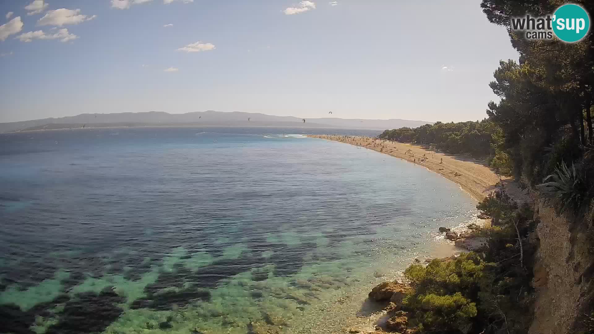 Spletna kamera Bol Zlatni Rat – Pogled v živo z otoka Brač