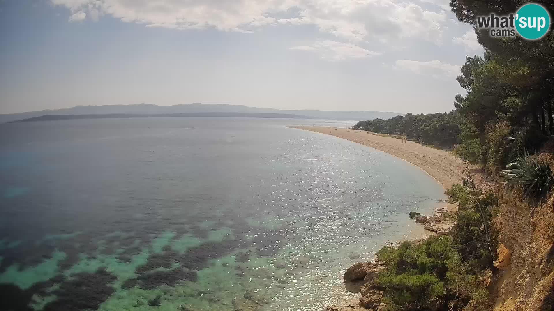 Spletna kamera Bol Zlatni Rat – Pogled v živo z otoka Brač