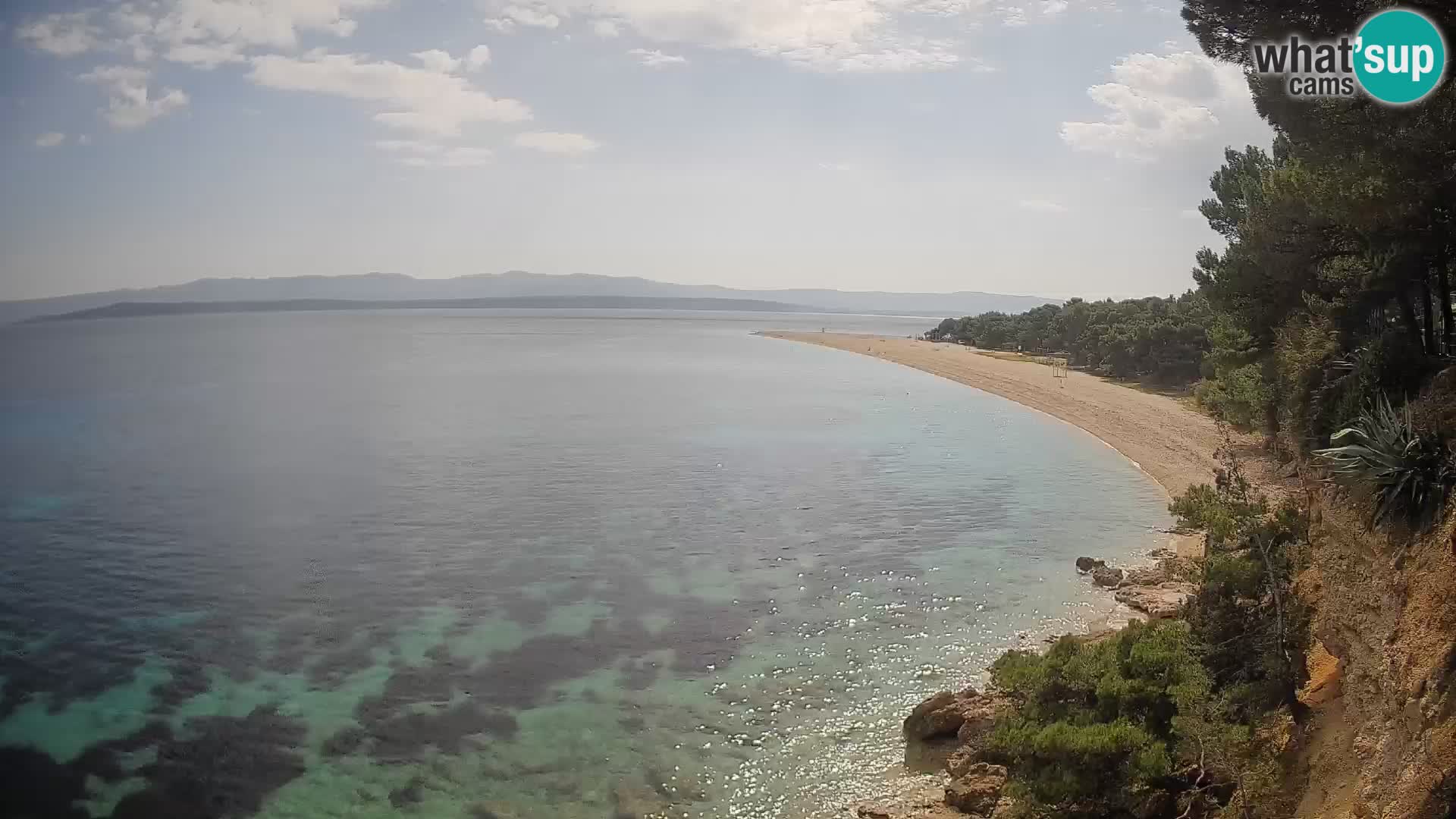 Spletna kamera Bol Zlatni Rat – Pogled v živo z otoka Brač