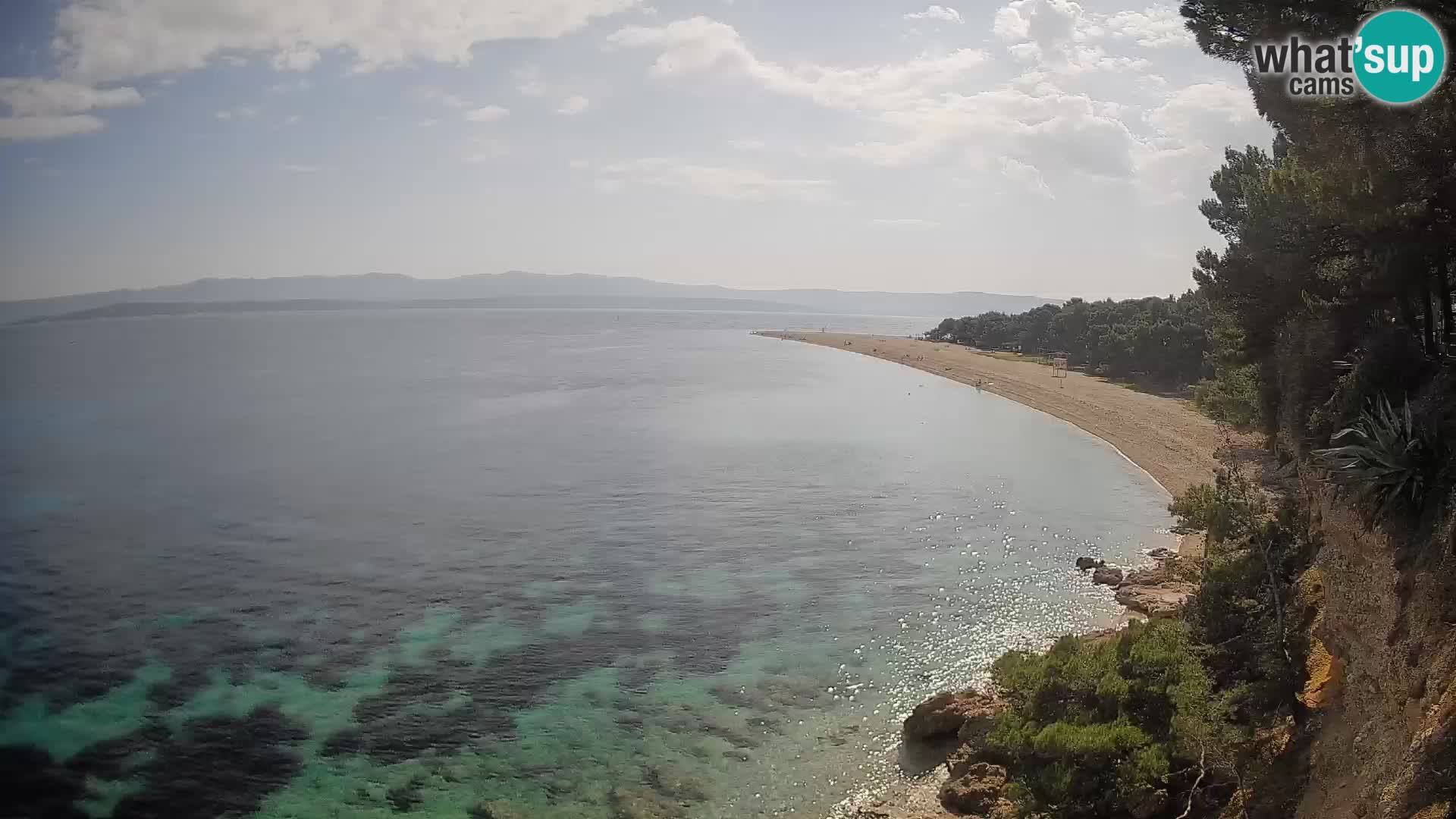 Webcam Bol Zlatni Rat – Vista en vivo desde la isla de Brač
