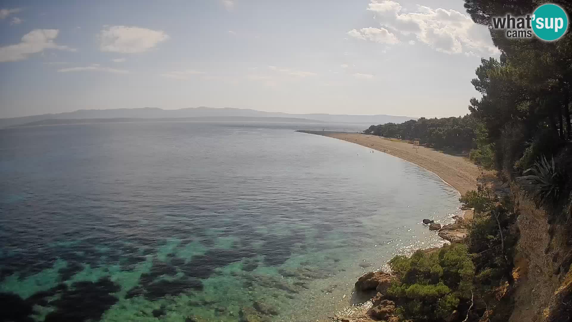 Webcam Zlatni Rat Bol – Liveblick vom berühmten Strand auf Brač