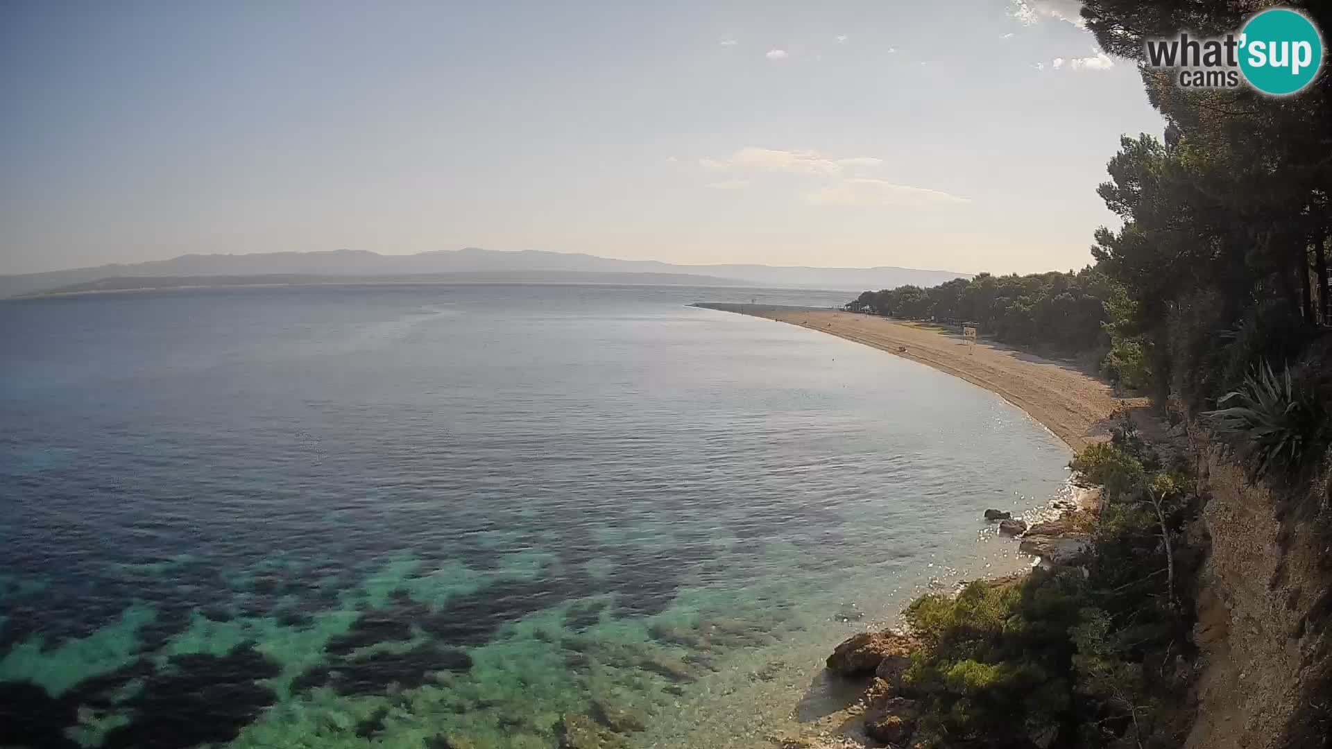 Webcam Zlatni Rat Bol – Liveblick vom berühmten Strand auf Brač