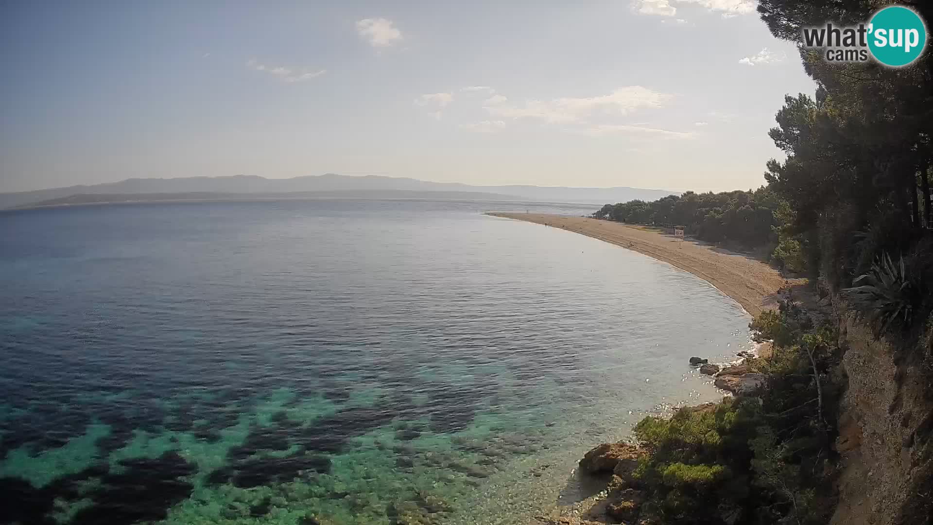 Webcam Zlatni Rat Bol – Liveblick vom berühmten Strand auf Brač