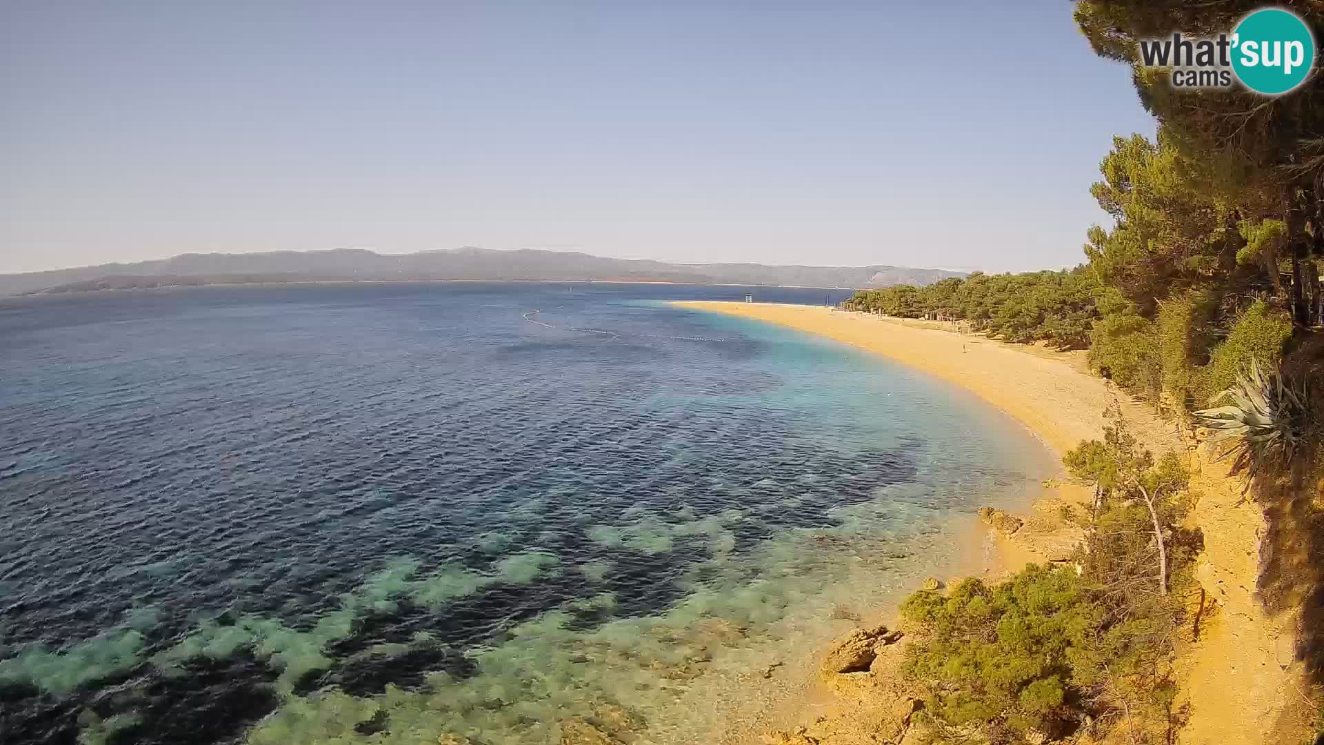 Spletna kamera Bol Zlatni Rat – Pogled v živo z otoka Brač